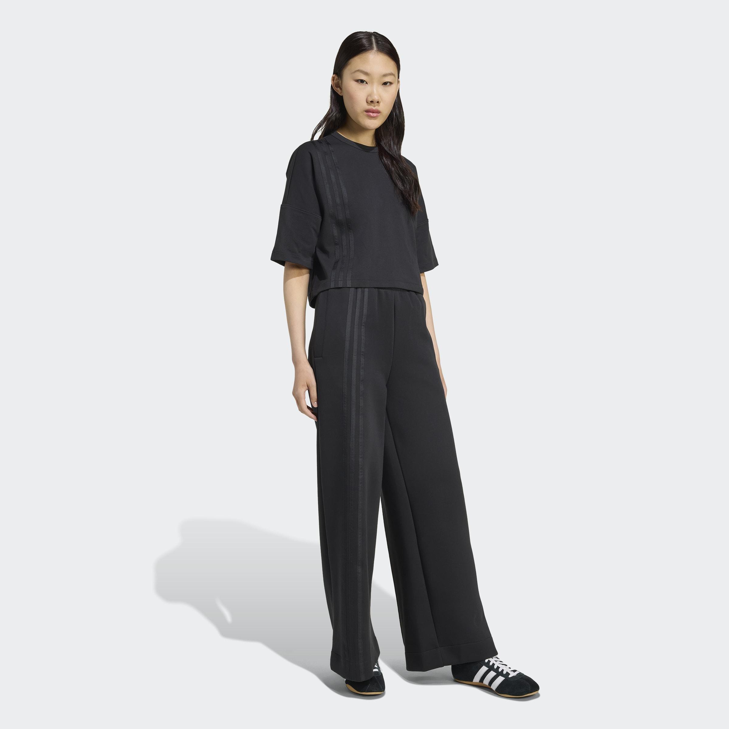 Off Placed 3-Stripes Wide Pants, Black, A701_ONE, large image number 4