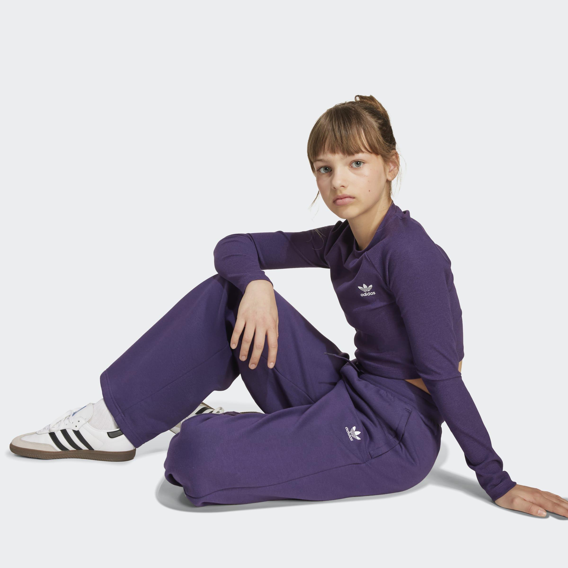 Kids Wide Leg Joggers, Purple, A701_ONE, large image number 2