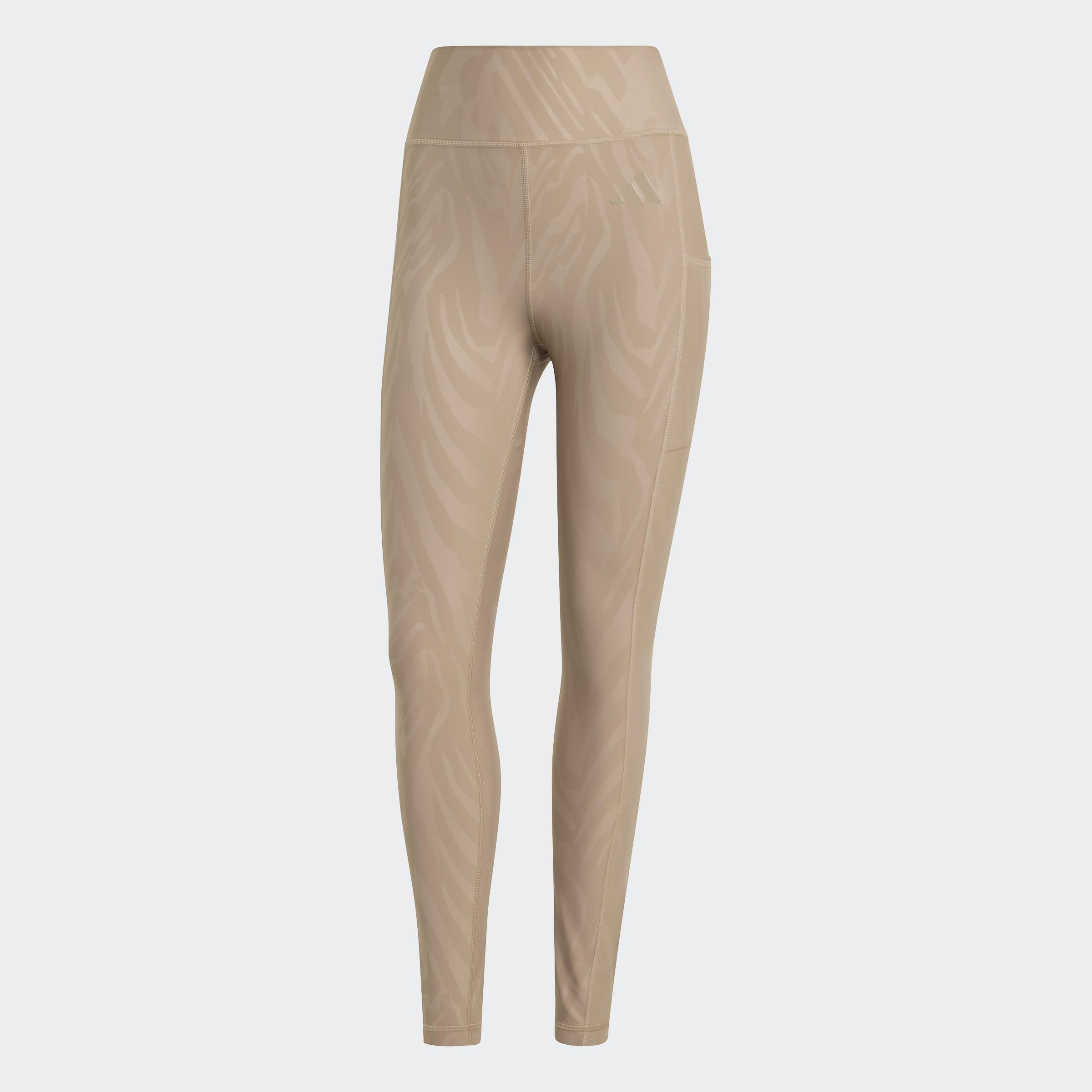 Optime AOP Full-Length Leggings, Brown