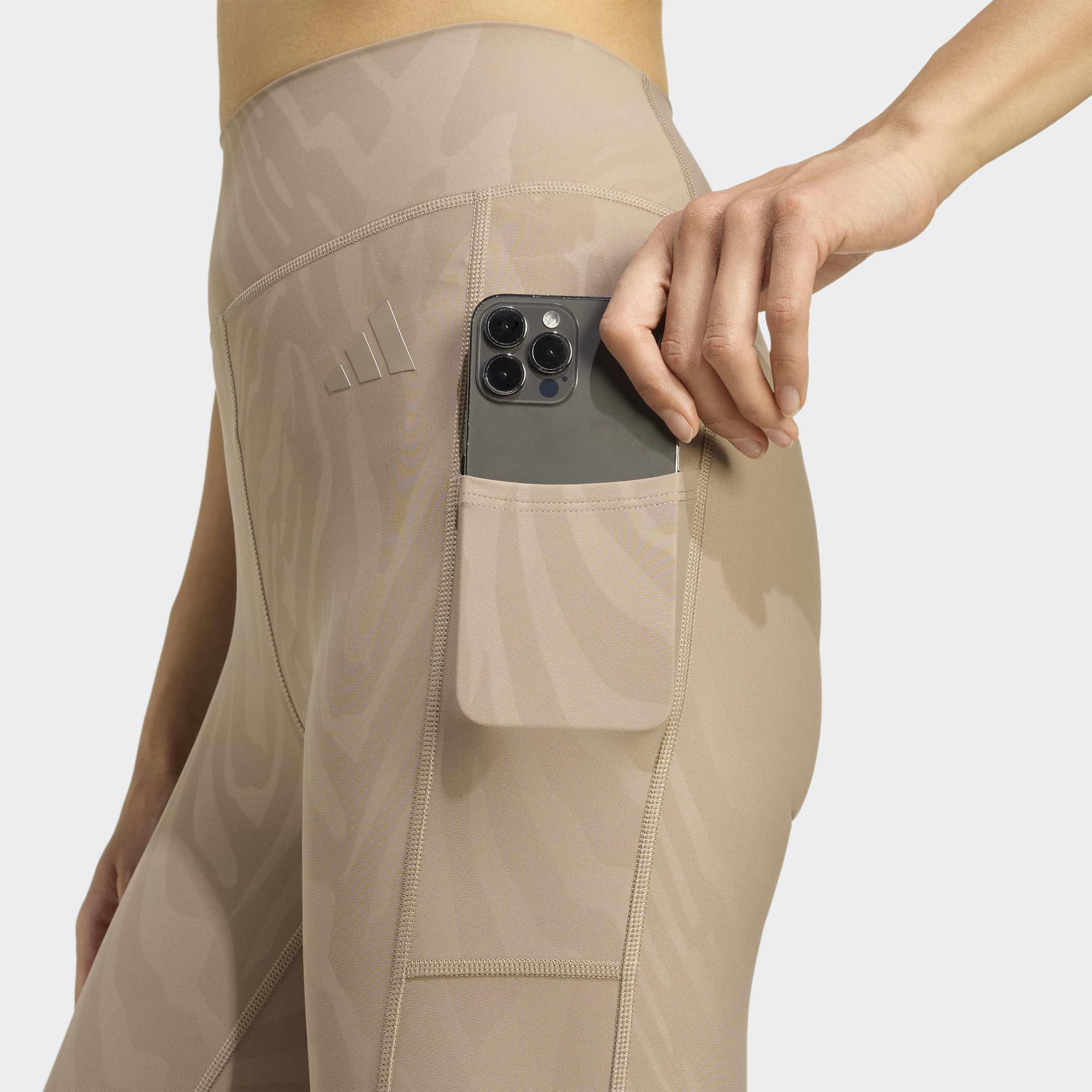 Optime AOP Full-Length Leggings, Brown, A701_ONE, large image number 2