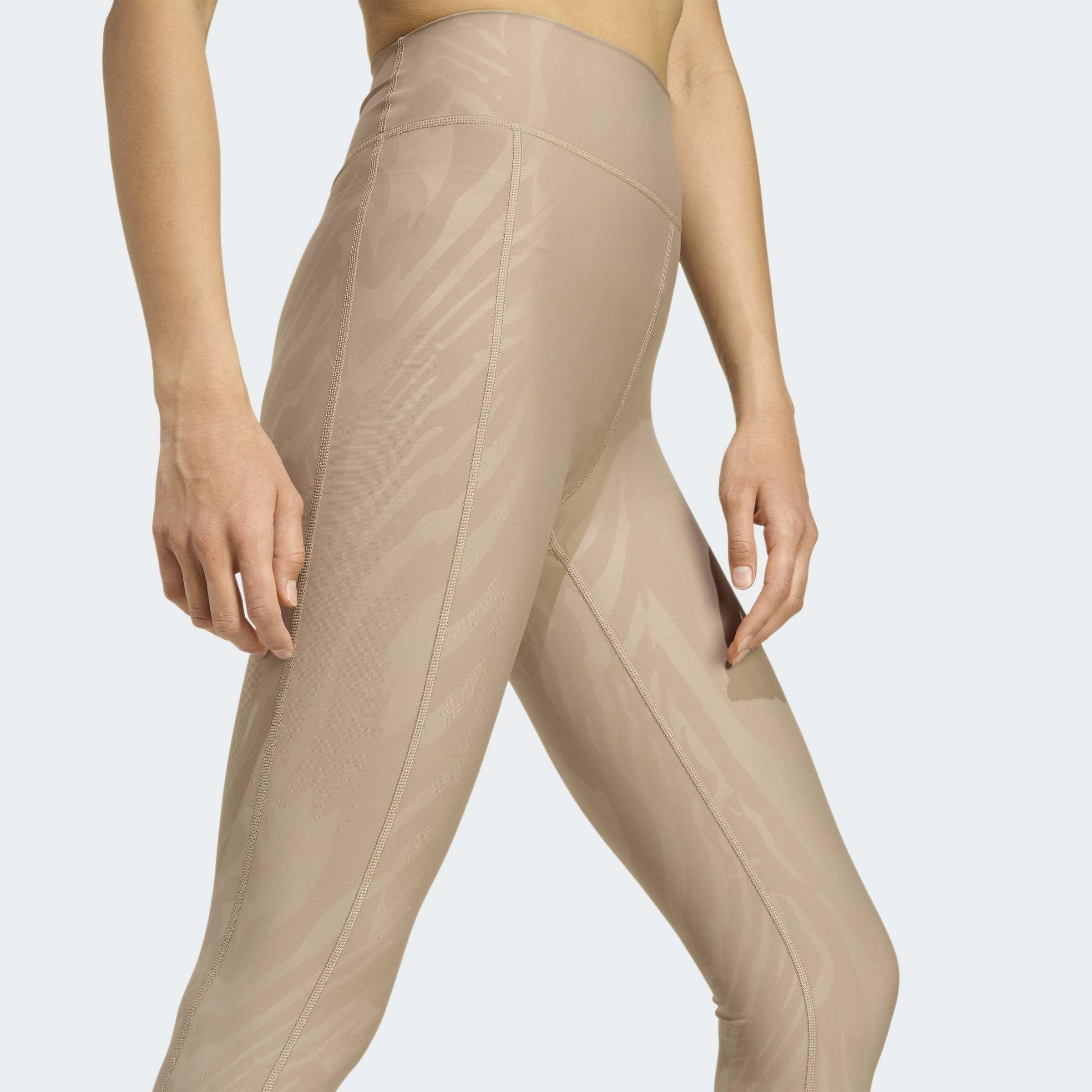 Optime AOP Full-Length Leggings, Brown, A701_ONE, large image number 3