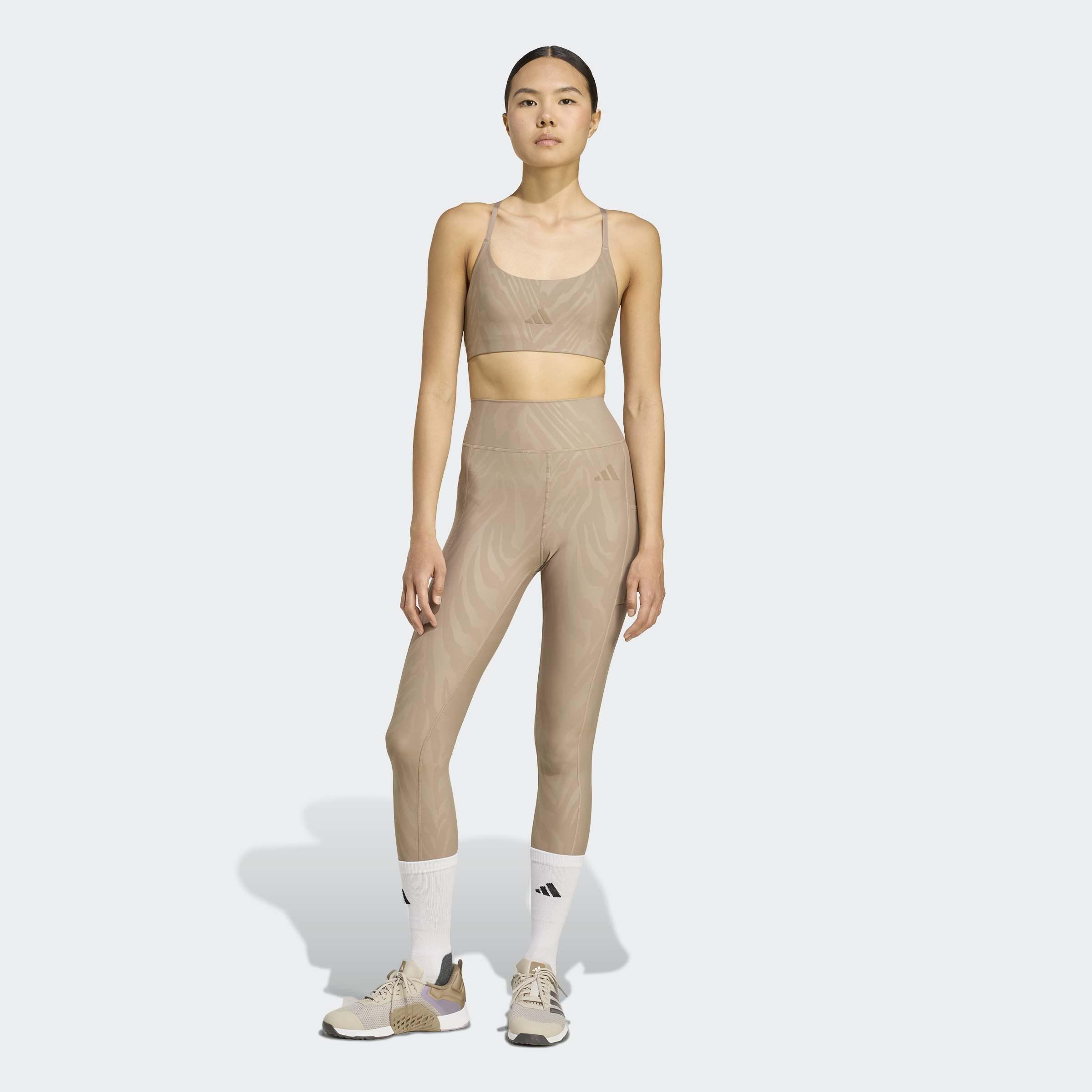 Optime AOP Full-Length Leggings, Brown, A701_ONE, large image number 4