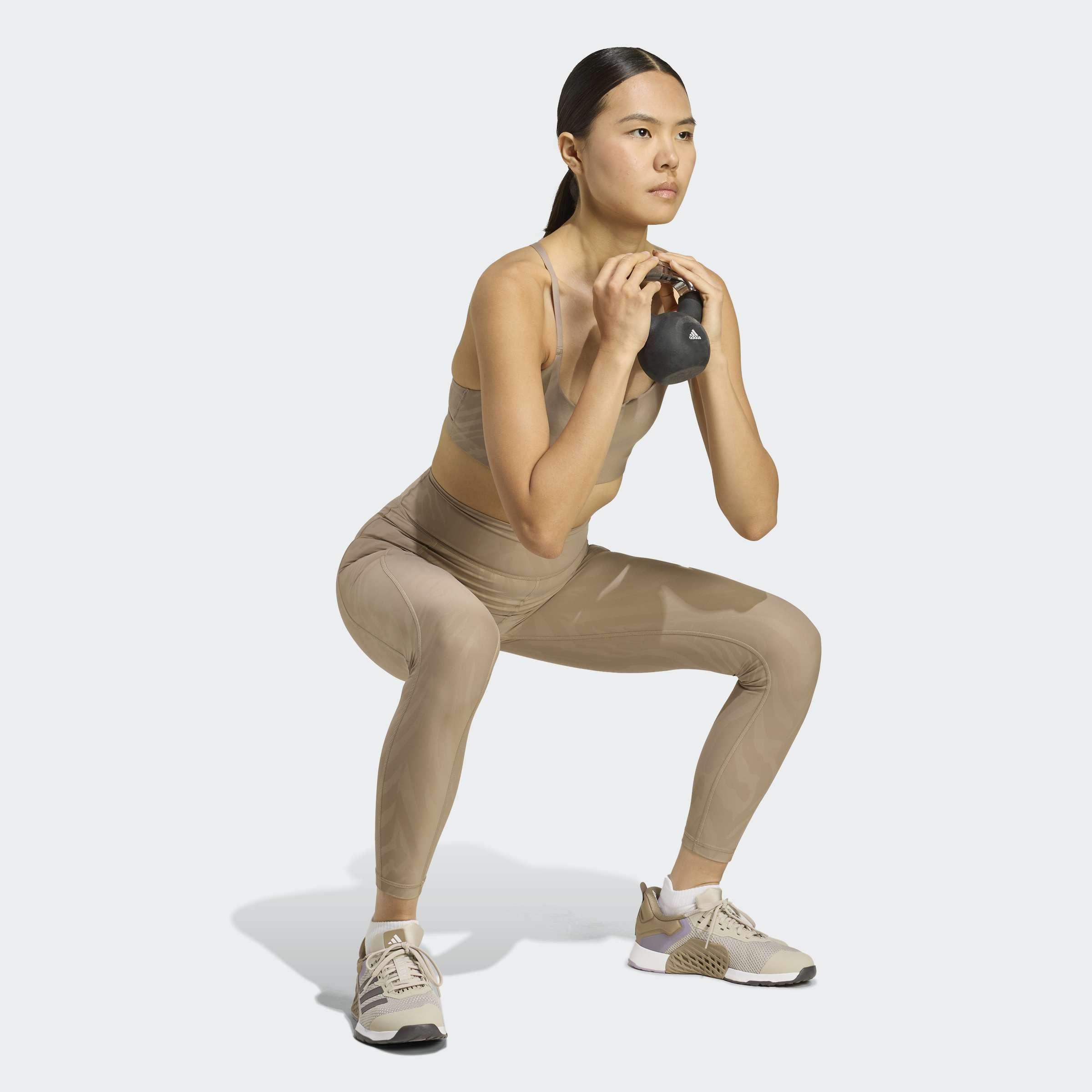 Optime AOP Full-Length Leggings, Brown, A701_ONE, large image number 5