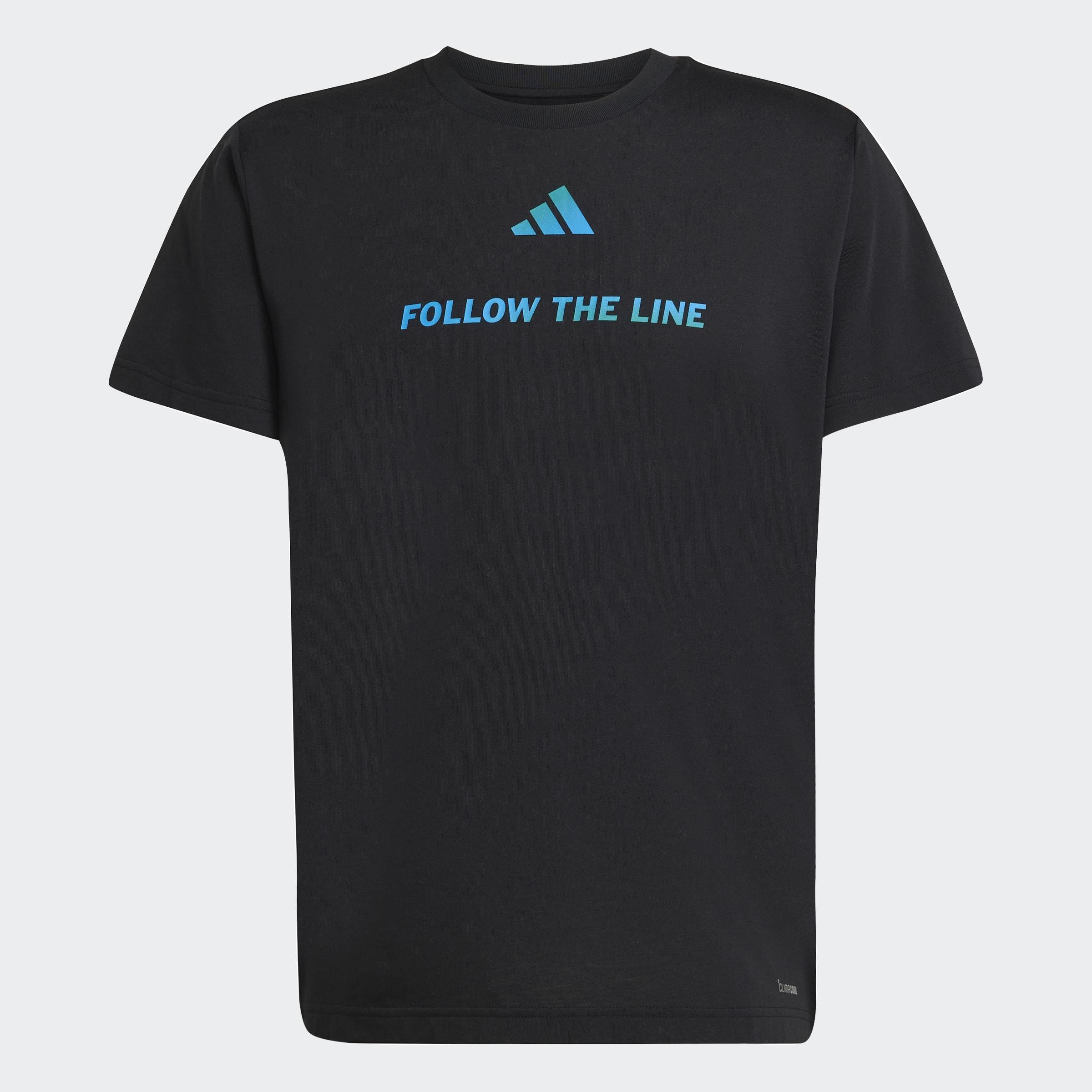Unisex Follow The Line Graphic T-Shirt - Unitefit, Black, A701_ONE, large image number 0