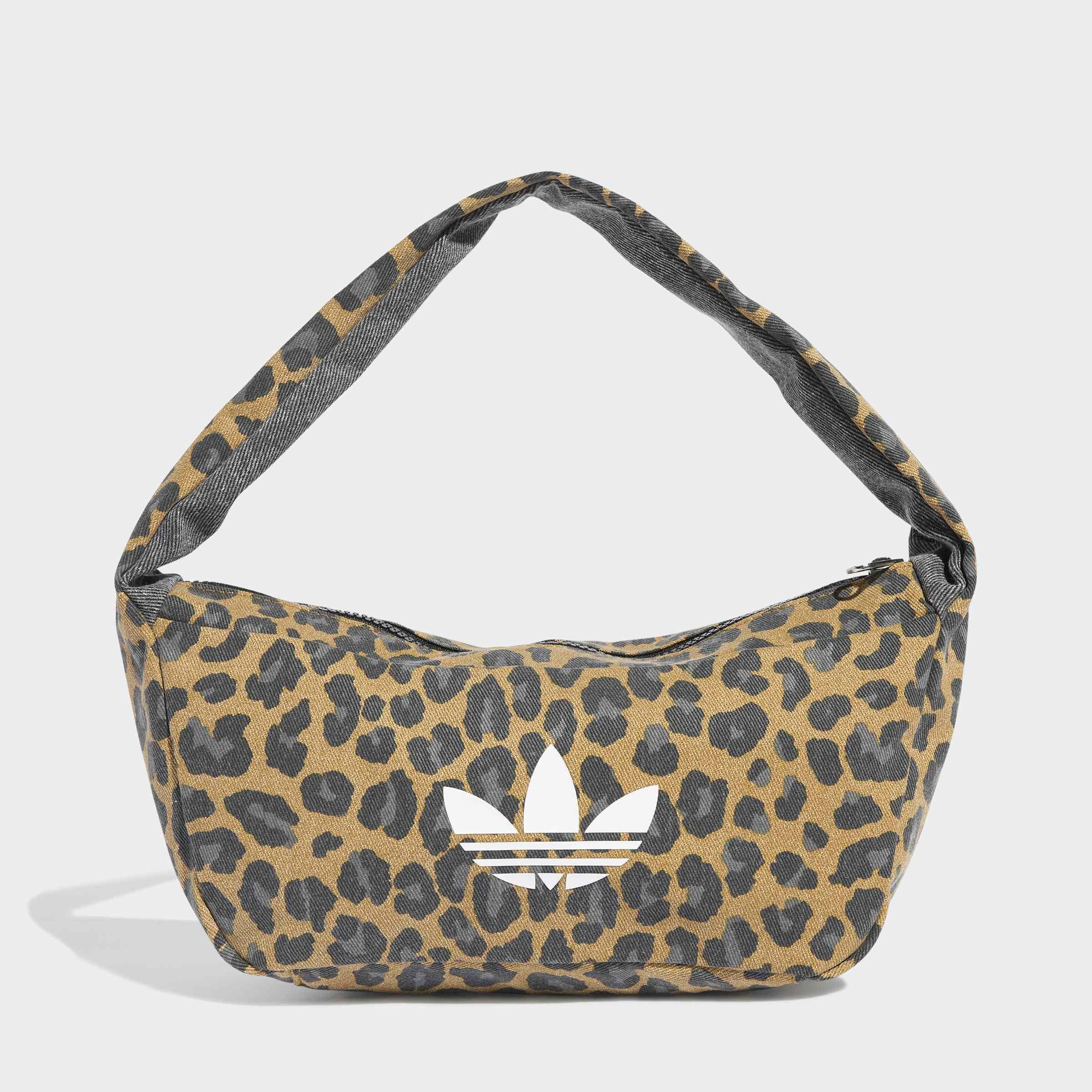 Unisex Leopard Small Shoulder Bag, Brown, A701_ONE, large image number 1