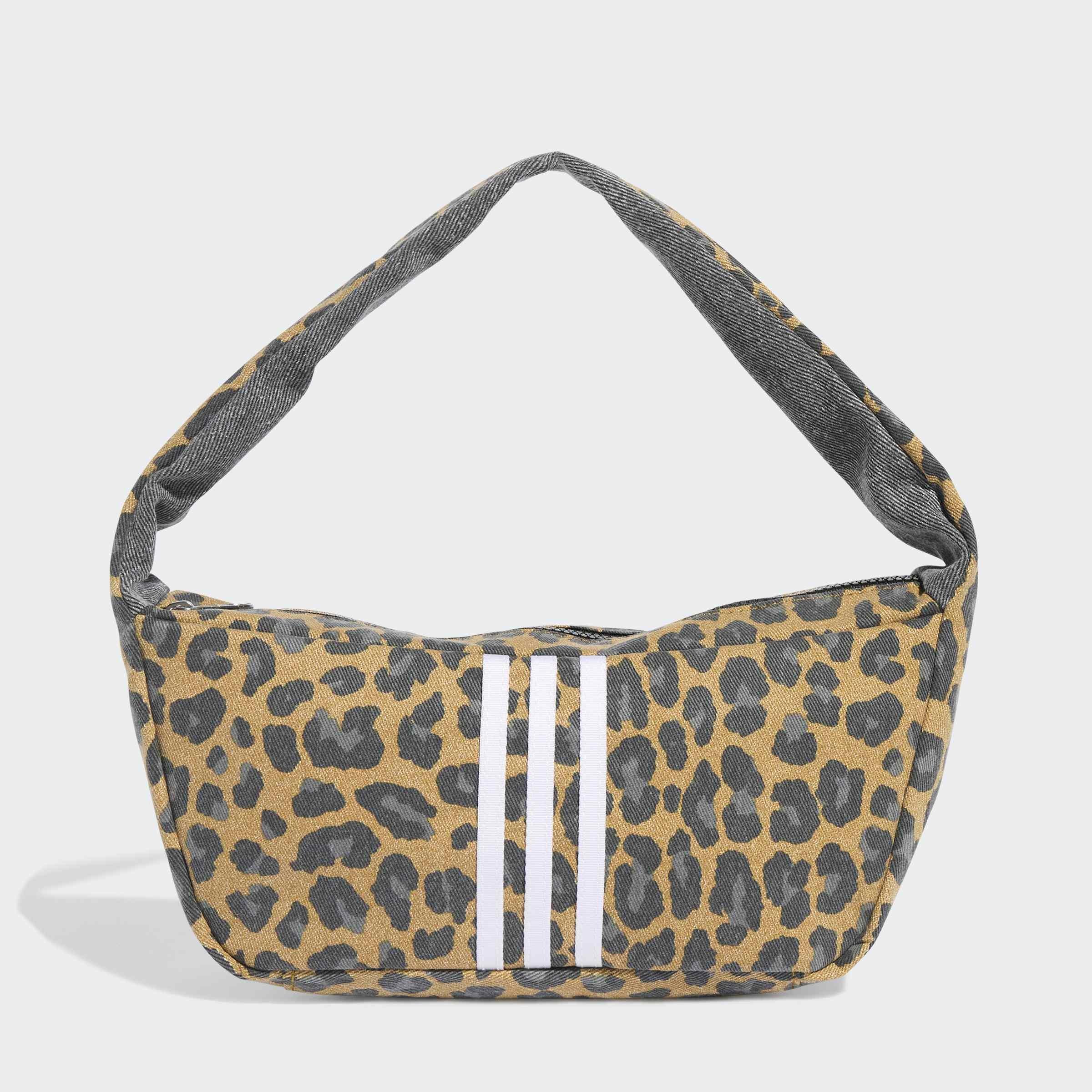 Unisex Leopard Small Shoulder Bag, Brown, A701_ONE, large image number 3