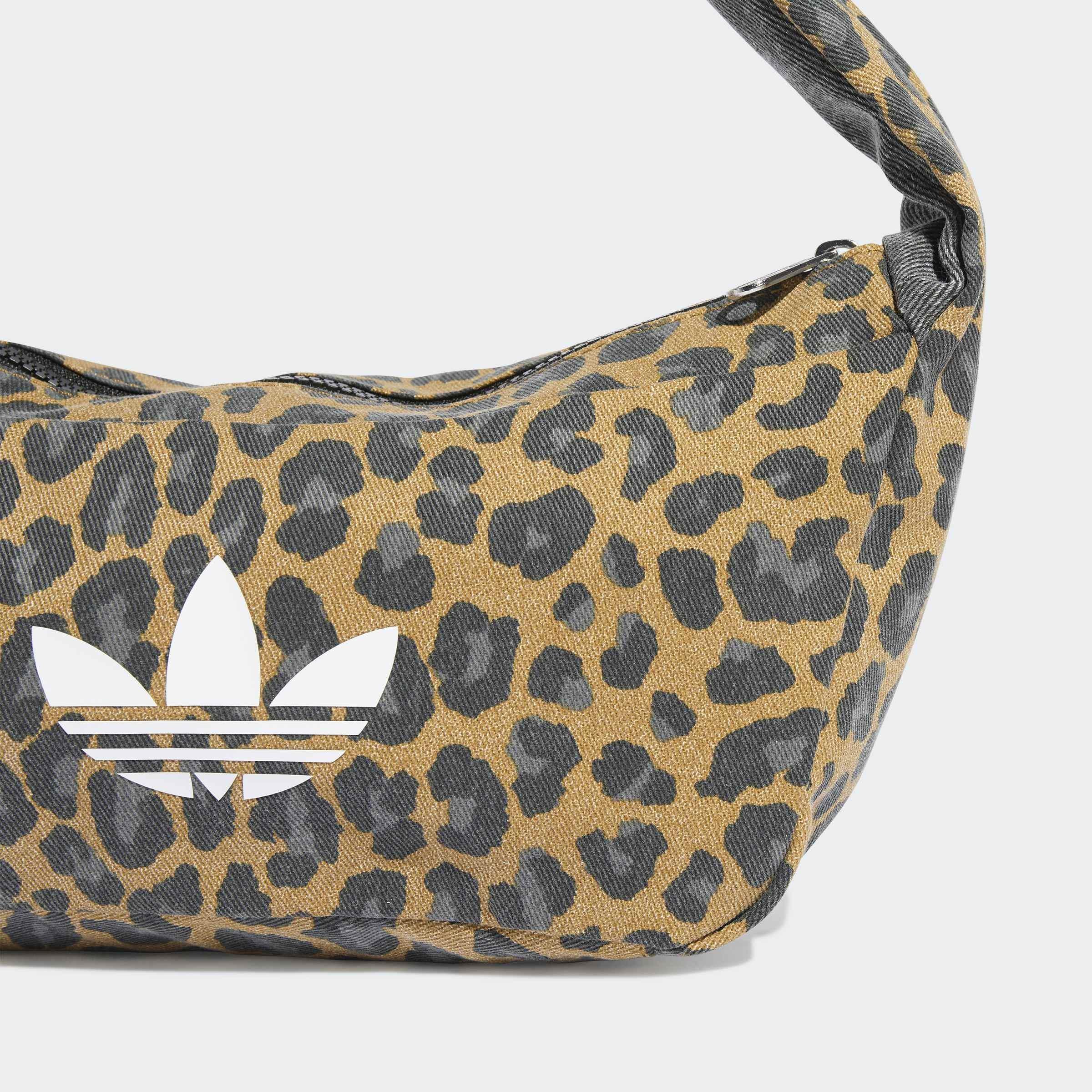 Unisex Leopard Small Shoulder Bag, Brown, A701_ONE, large image number 4