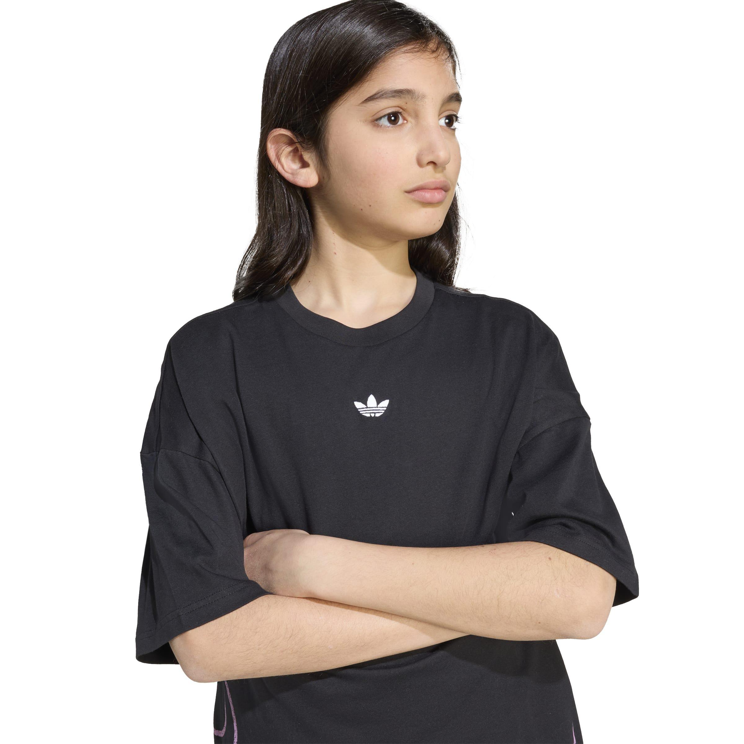 Kids Unisex Flames T-Shirt, Black, A701_ONE, large image number 4