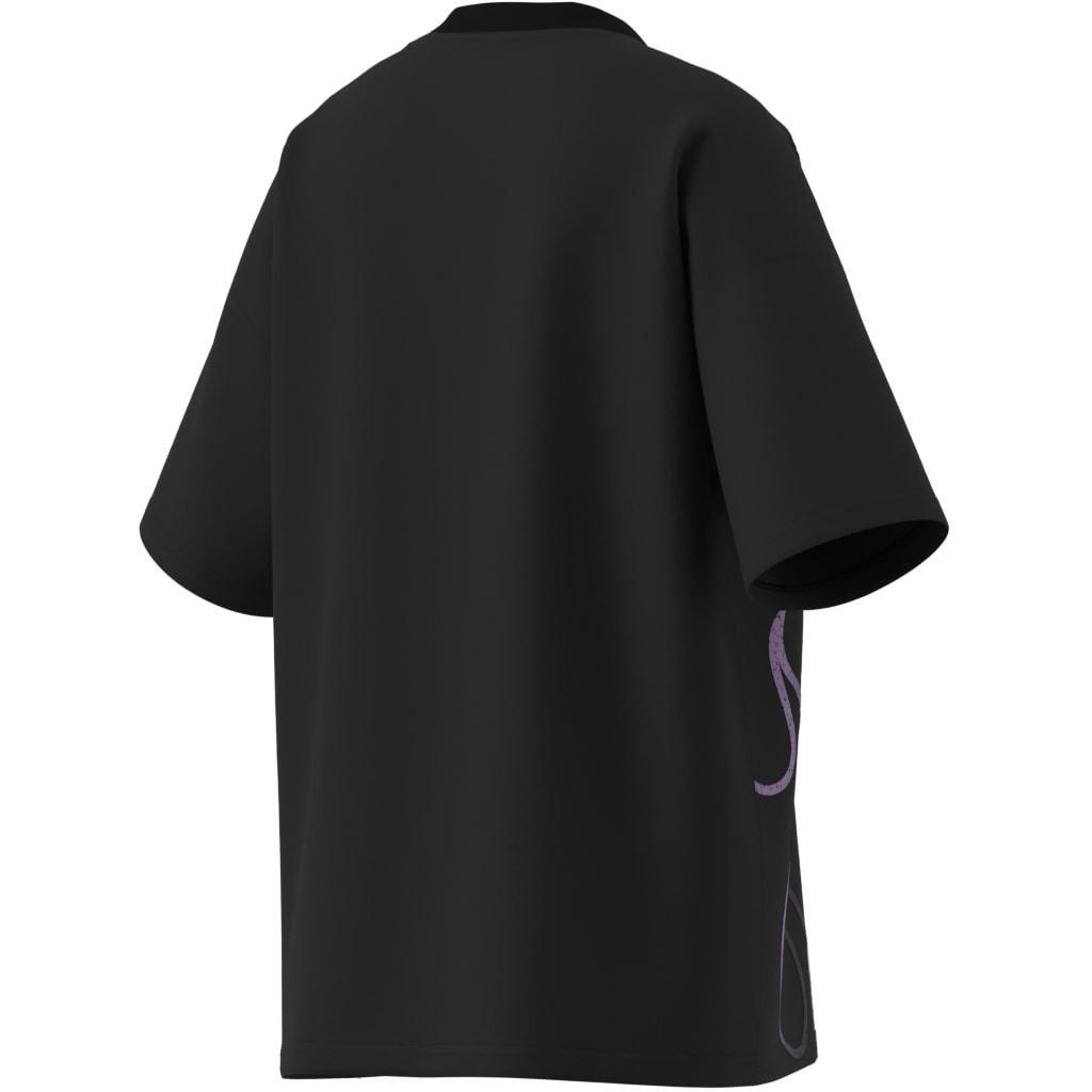 Kids Unisex Flames T-Shirt, Black, A701_ONE, large image number 9