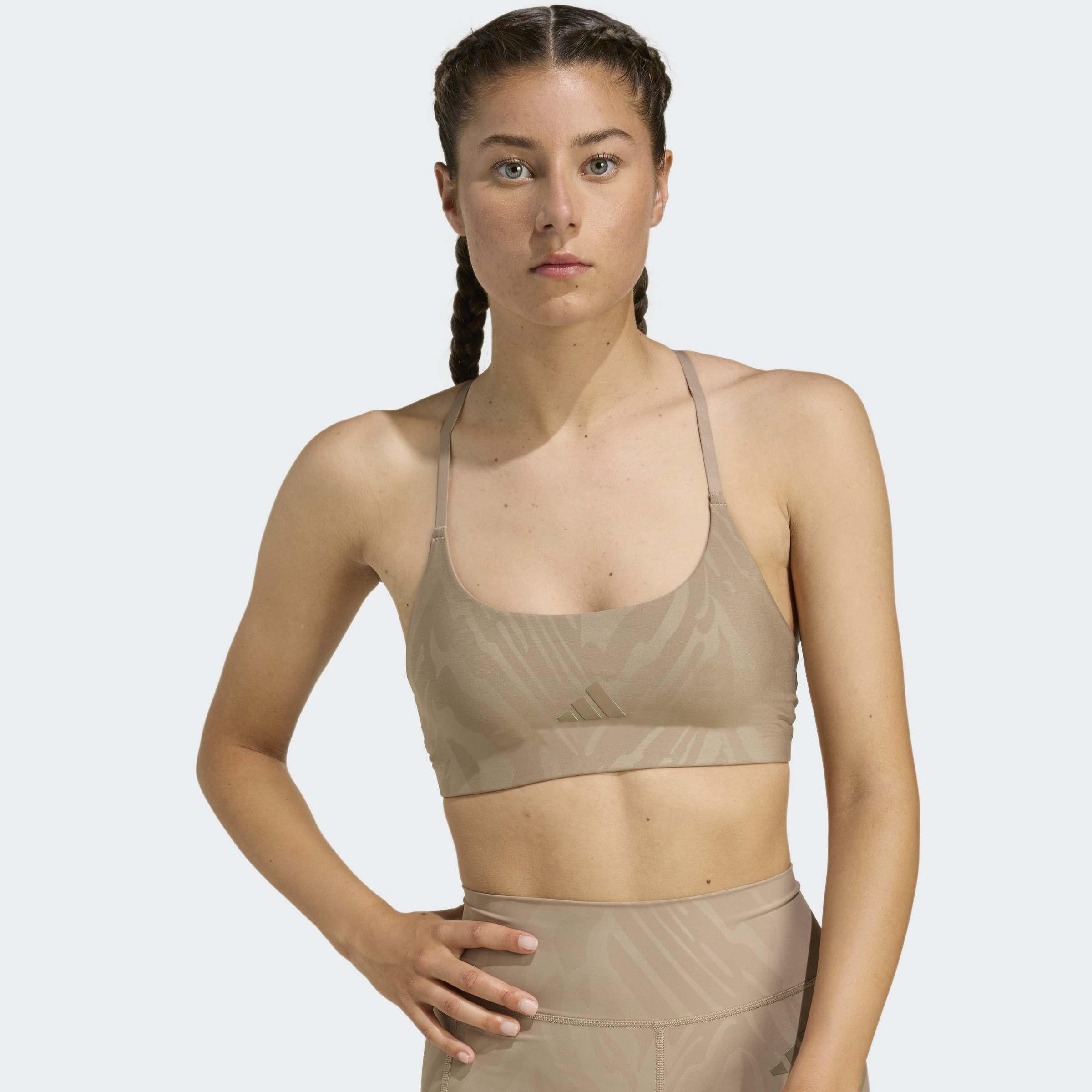 Powerimpact Light-Support AOP Bra, Brown, A701_ONE, large image number 3