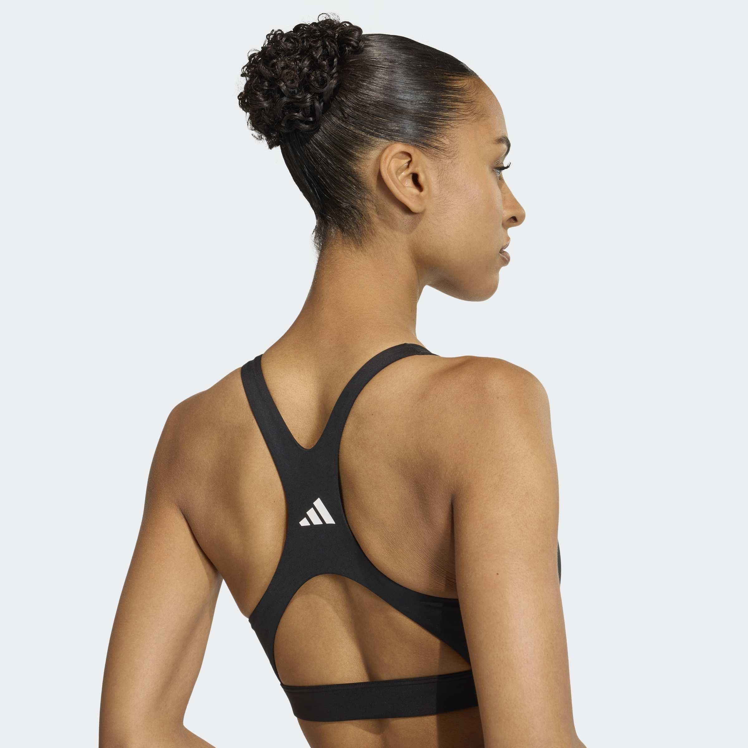 Optime Essentials Workout High Support Bra, Black, A701_ONE, large image number 4