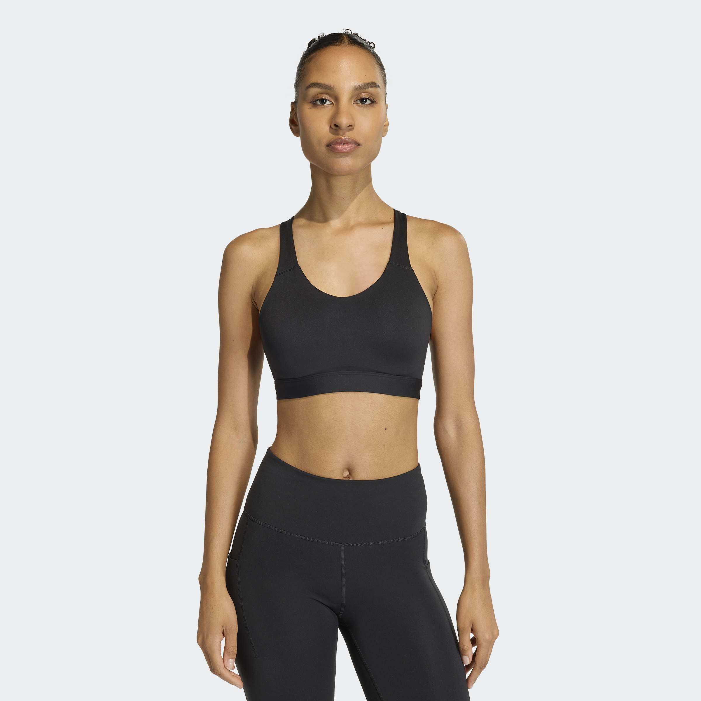 Optime Essentials Workout High Support Bra, Black, A701_ONE, large image number 5