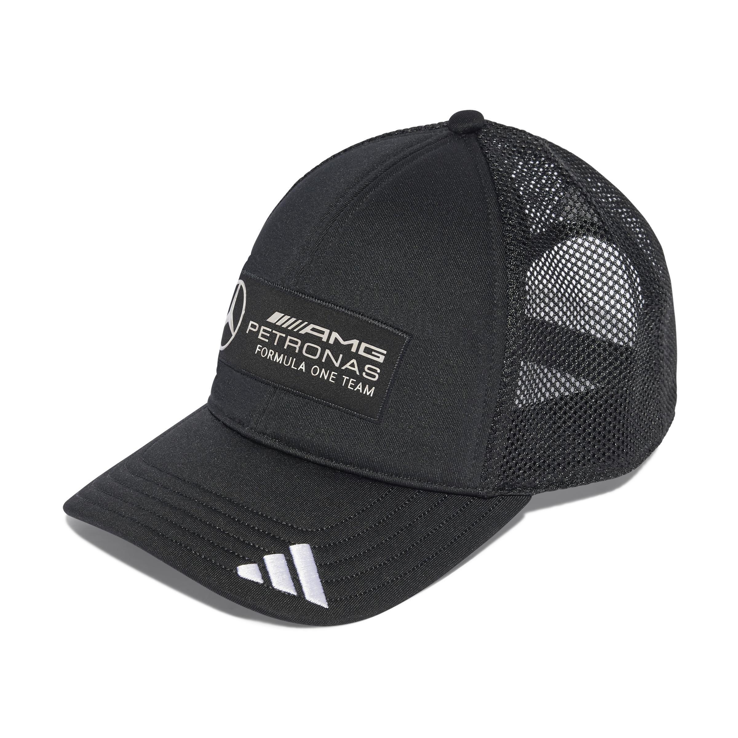 Unisex Mercedes - AMG Petronas Formula One Team Snapback Logo Trucker Cap, Black, A701_ONE, large image number 0