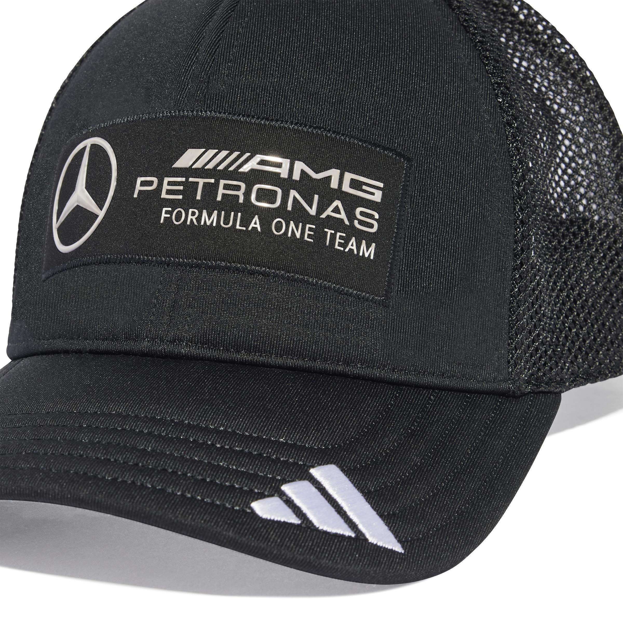 Unisex Mercedes - AMG Petronas Formula One Team Snapback Logo Trucker Cap, Black, A701_ONE, large image number 3