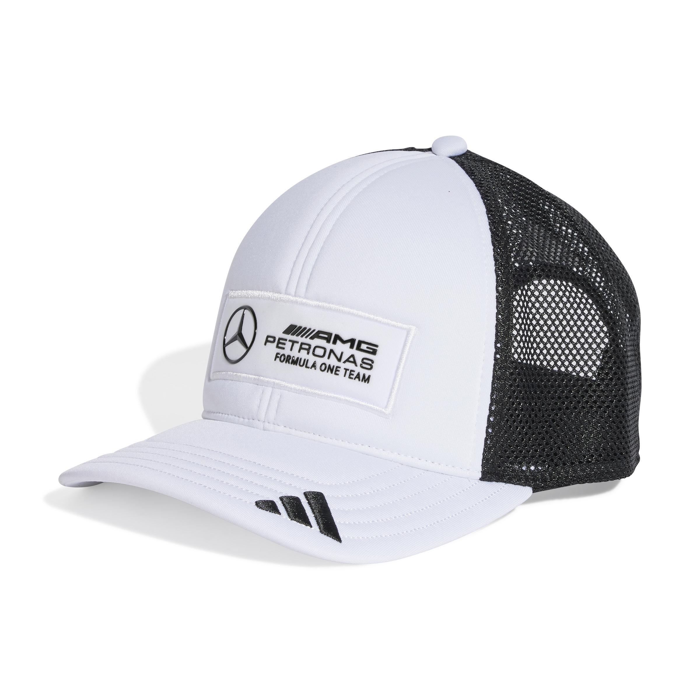 Unisex Mercedes - AMG Petronas Formula One Team Snapback Logo Trucker Cap, White, , large image number 0
