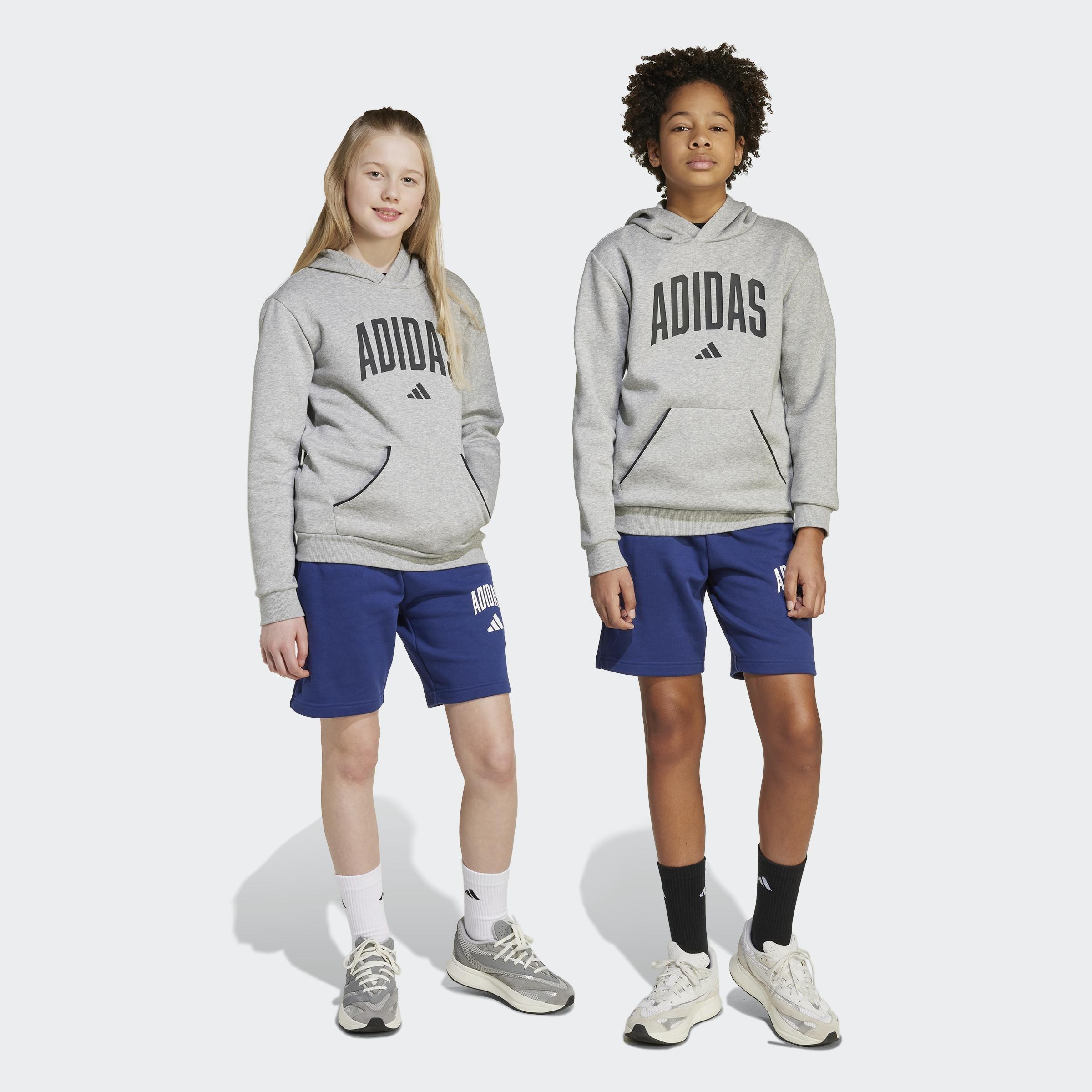 Kids Unisex Seasonals Essentials Collegiate Typography Short, Blue, A701_ONE, large image number 0