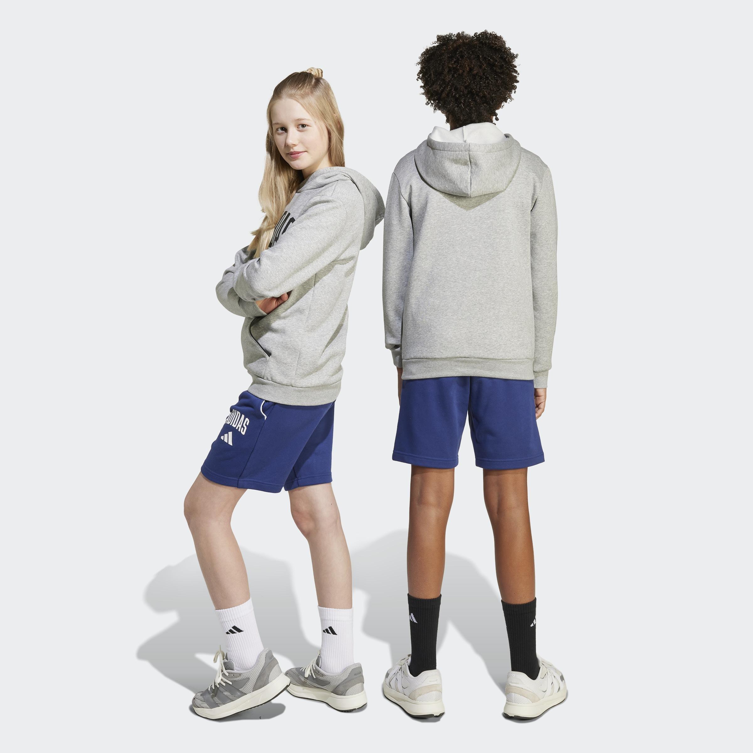 Kids Unisex Seasonals Essentials Collegiate Typography Short, Blue, A701_ONE, large image number 1