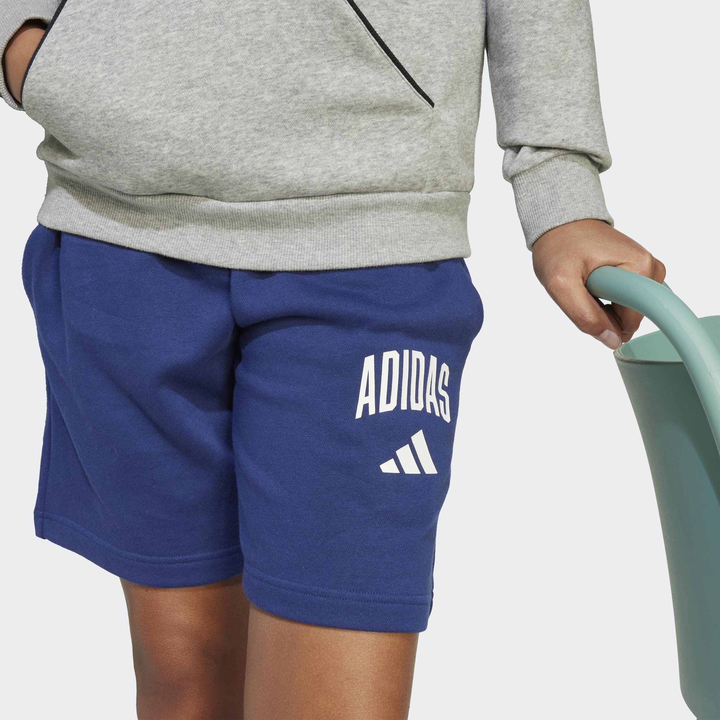 Kids Unisex Seasonals Essentials Collegiate Typography Short, Blue, A701_ONE, large image number 4
