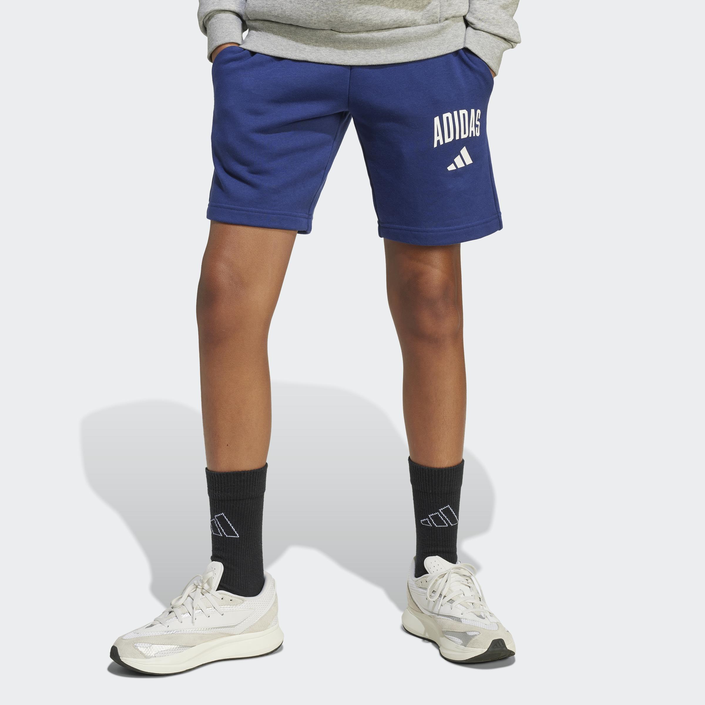 Kids Unisex Seasonals Essentials Collegiate Typography Short, Blue, A701_ONE, large image number 6