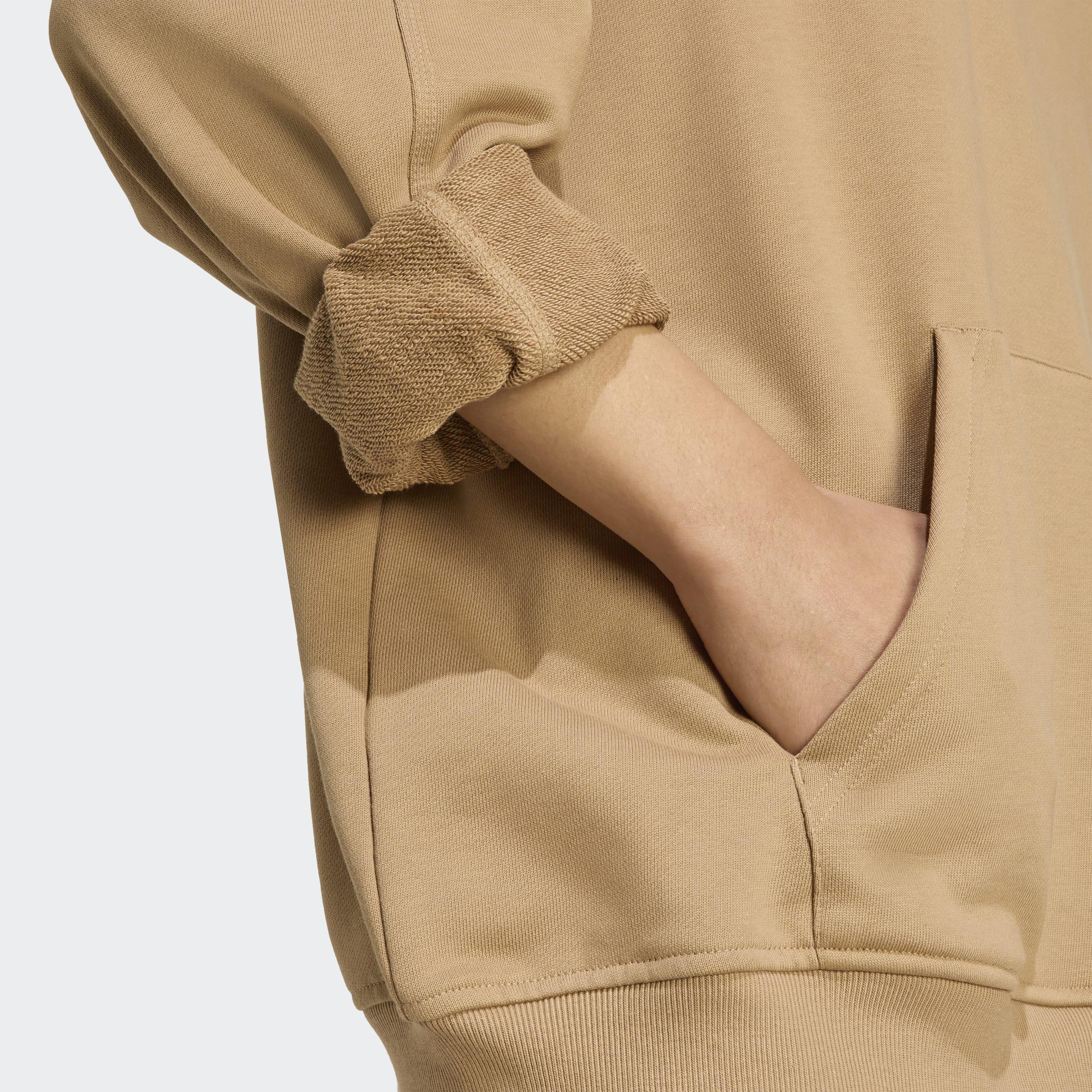 Essentials Loose French Terry Hoodie, Beige, A701_ONE, large image number 2