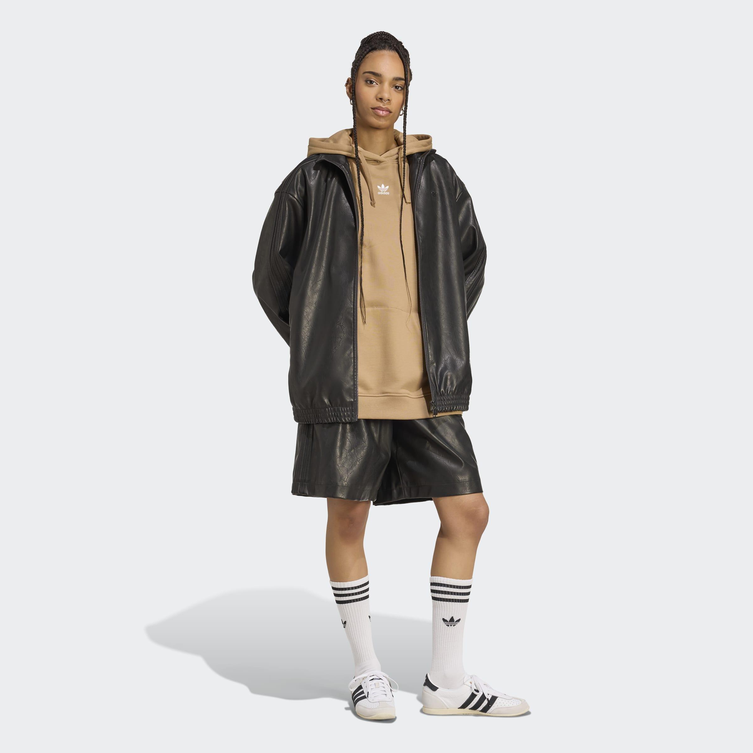 Essentials Loose French Terry Hoodie, Beige, A701_ONE, large image number 4