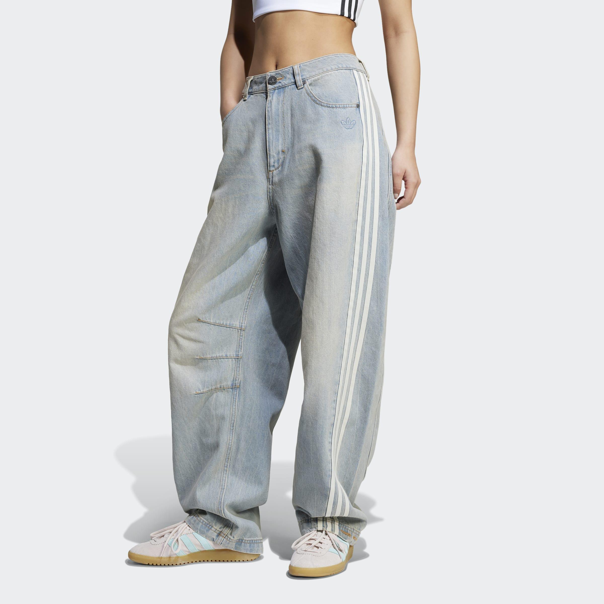 Adilenium Season 3 Banana Fitted Washed Denim Joggers, Blue, A701_ONE, large image number 5
