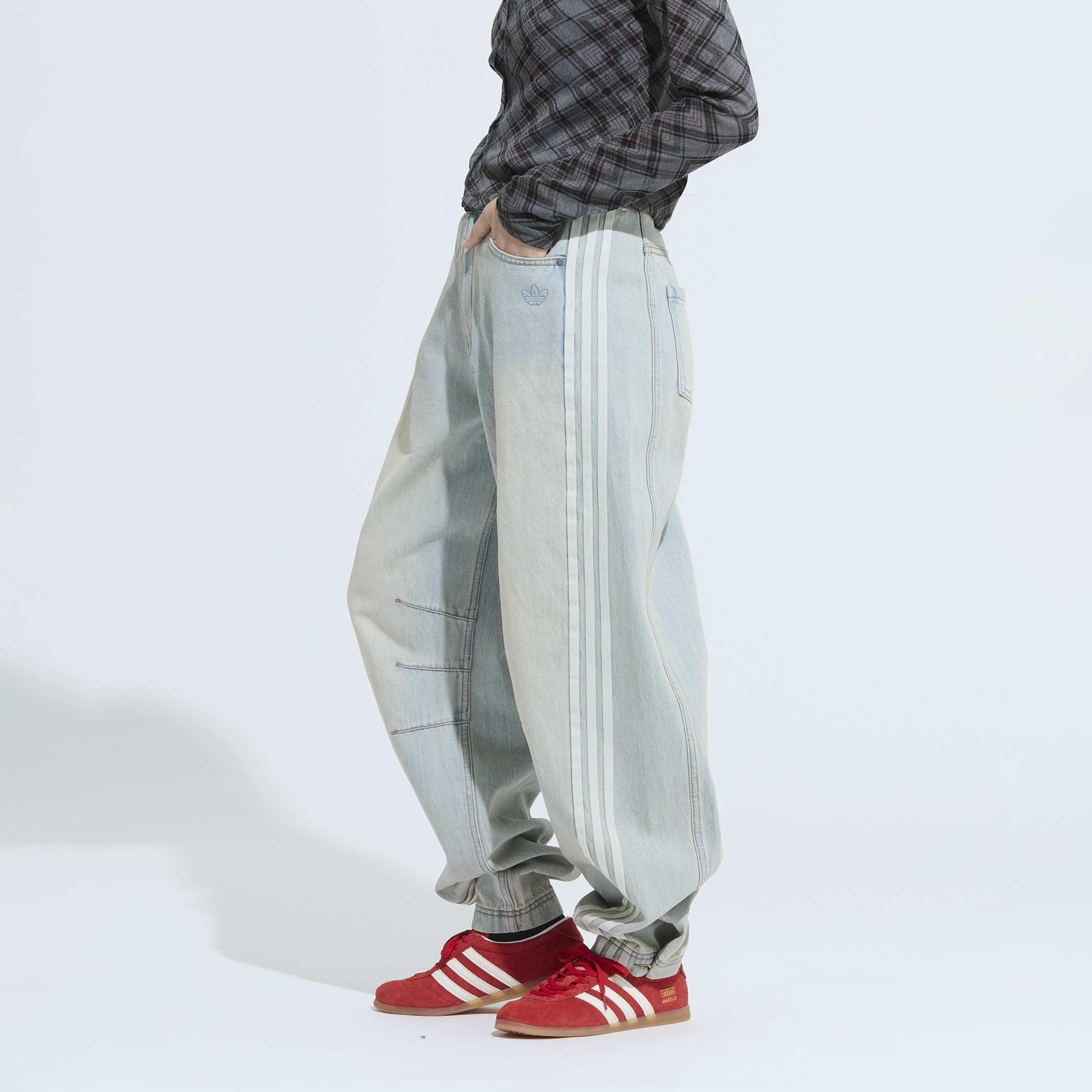 Adilenium Season 3 Banana Fitted Washed Denim Joggers, Blue, A701_ONE, large image number 9