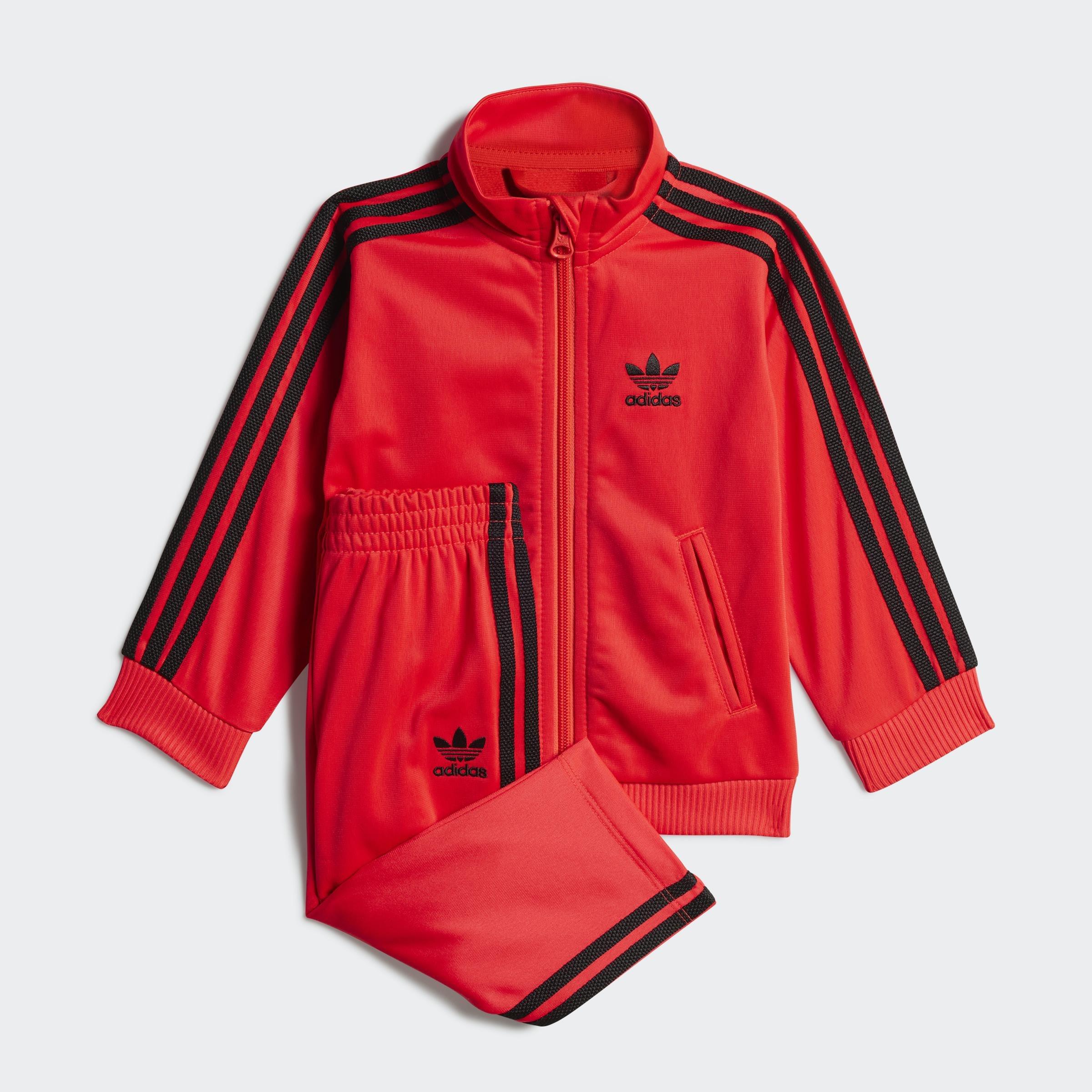 Kids Unisex Adicolor Firebird Track Suit, Red, A701_ONE, large image number 0