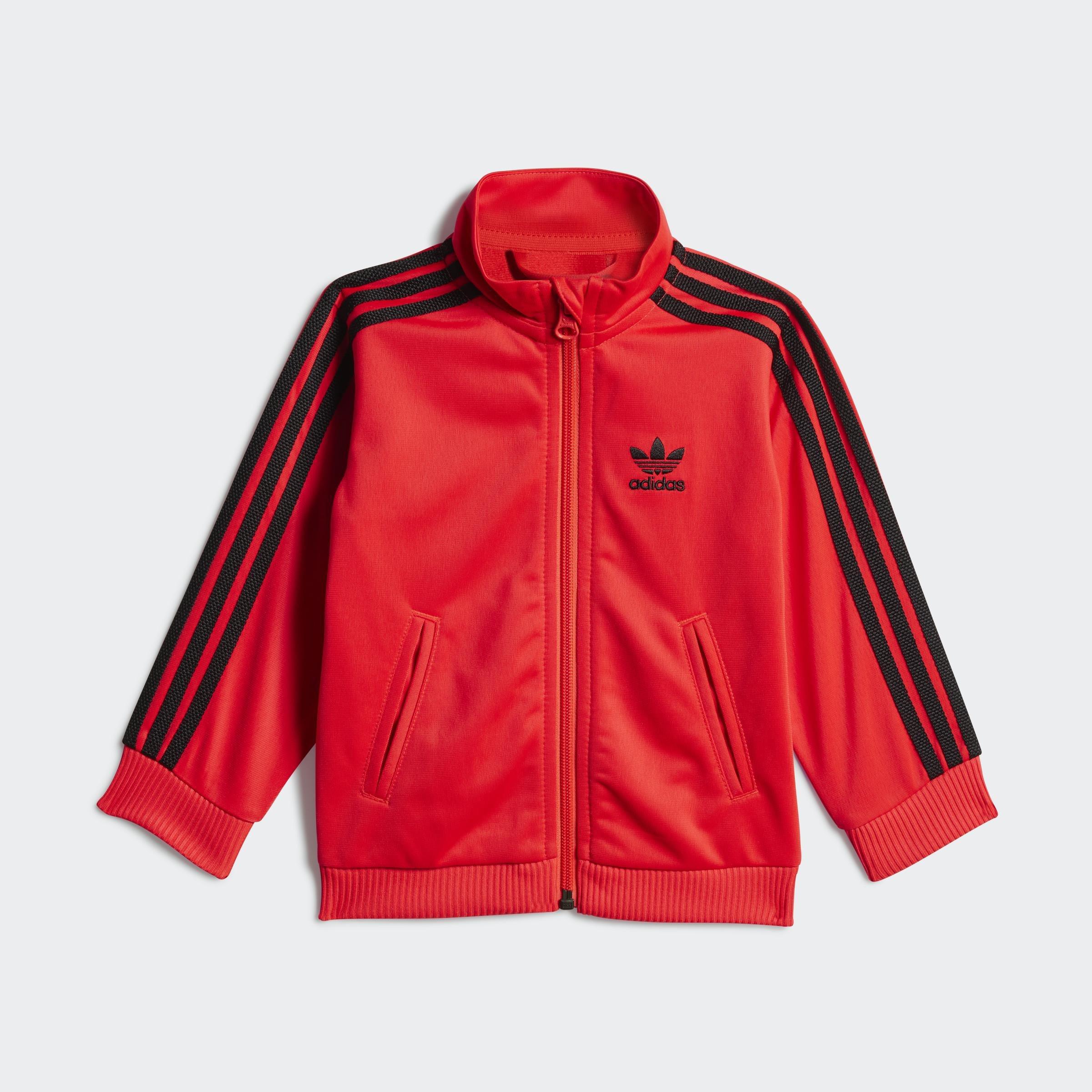 Kids Unisex Adicolor Firebird Track Suit, Red, A701_ONE, large image number 6