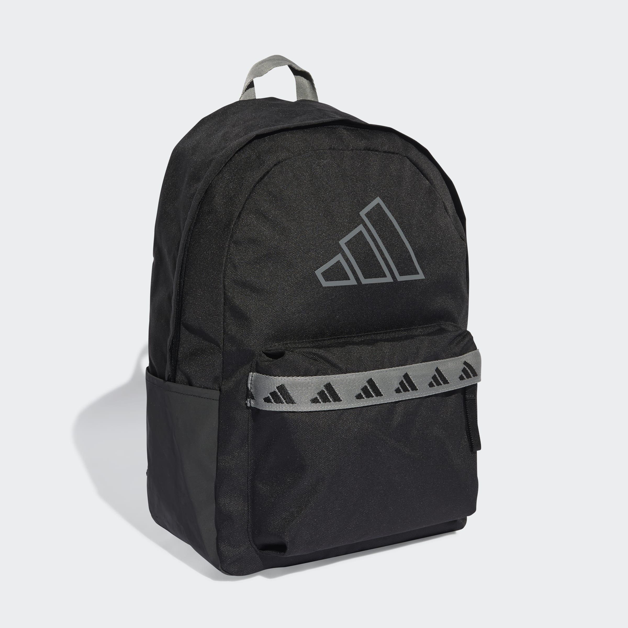 Unisex adidas Classic Tape Backpack, Black, A701_ONE, medium