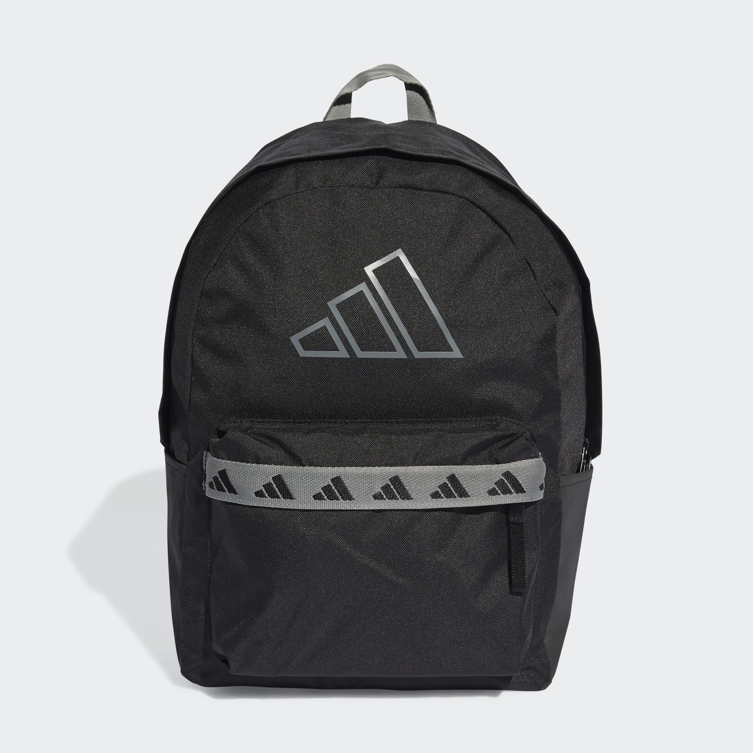 Unisex adidas Classic Tape Backpack, Black, A701_ONE, medium