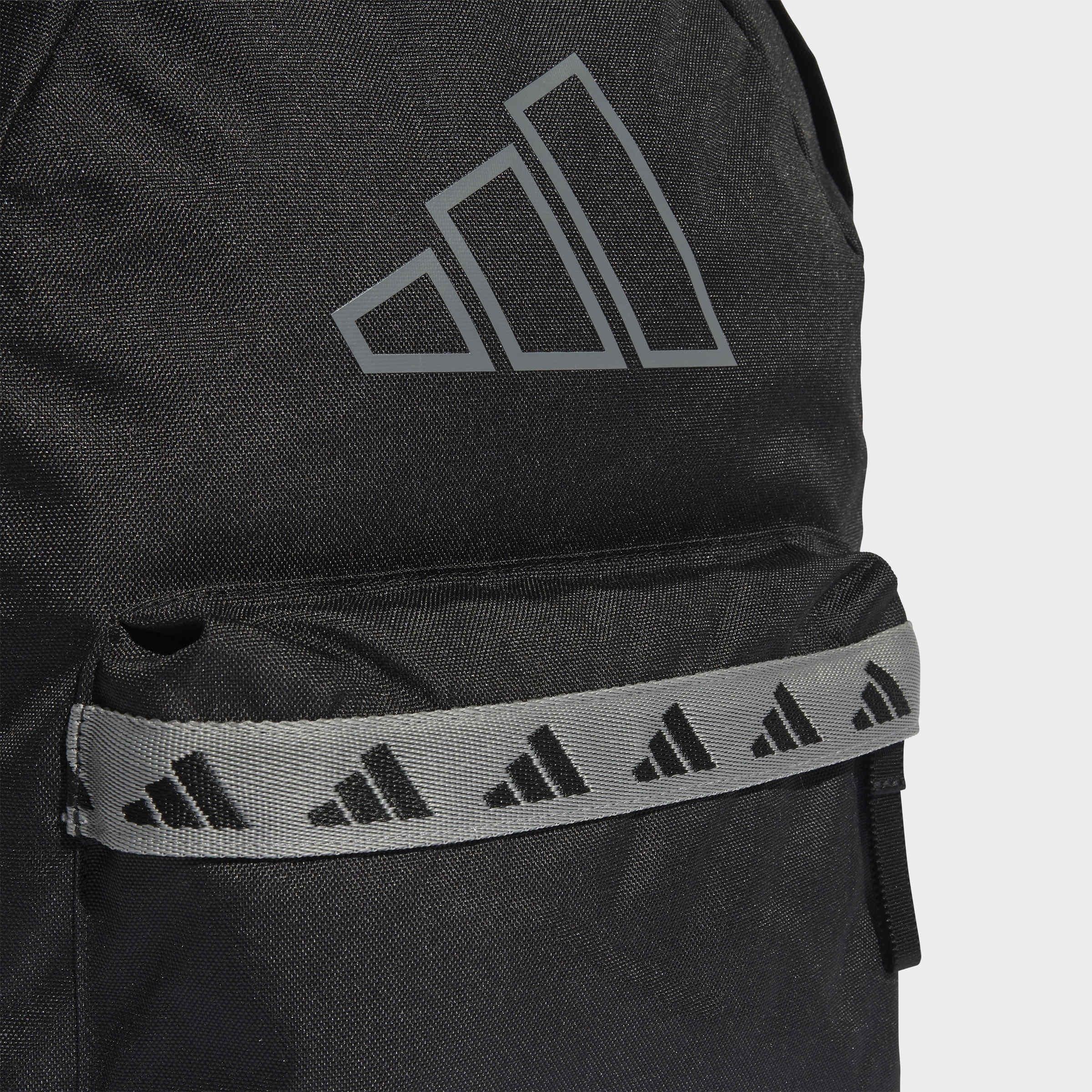 Unisex adidas Classic Tape Backpack, Black, A701_ONE, large image number 4