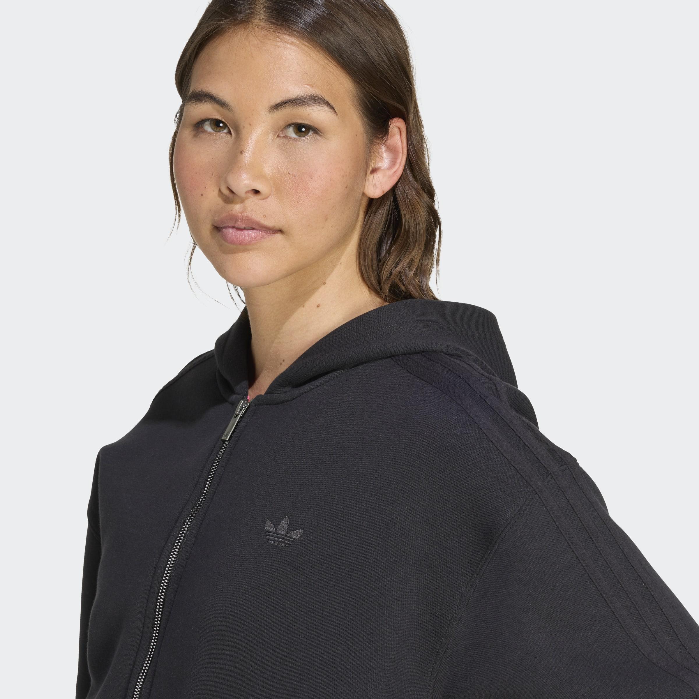 Adicolor 3-Stripes Spacer Full-Zip Hoodie, Black, A701_ONE, large image number 3