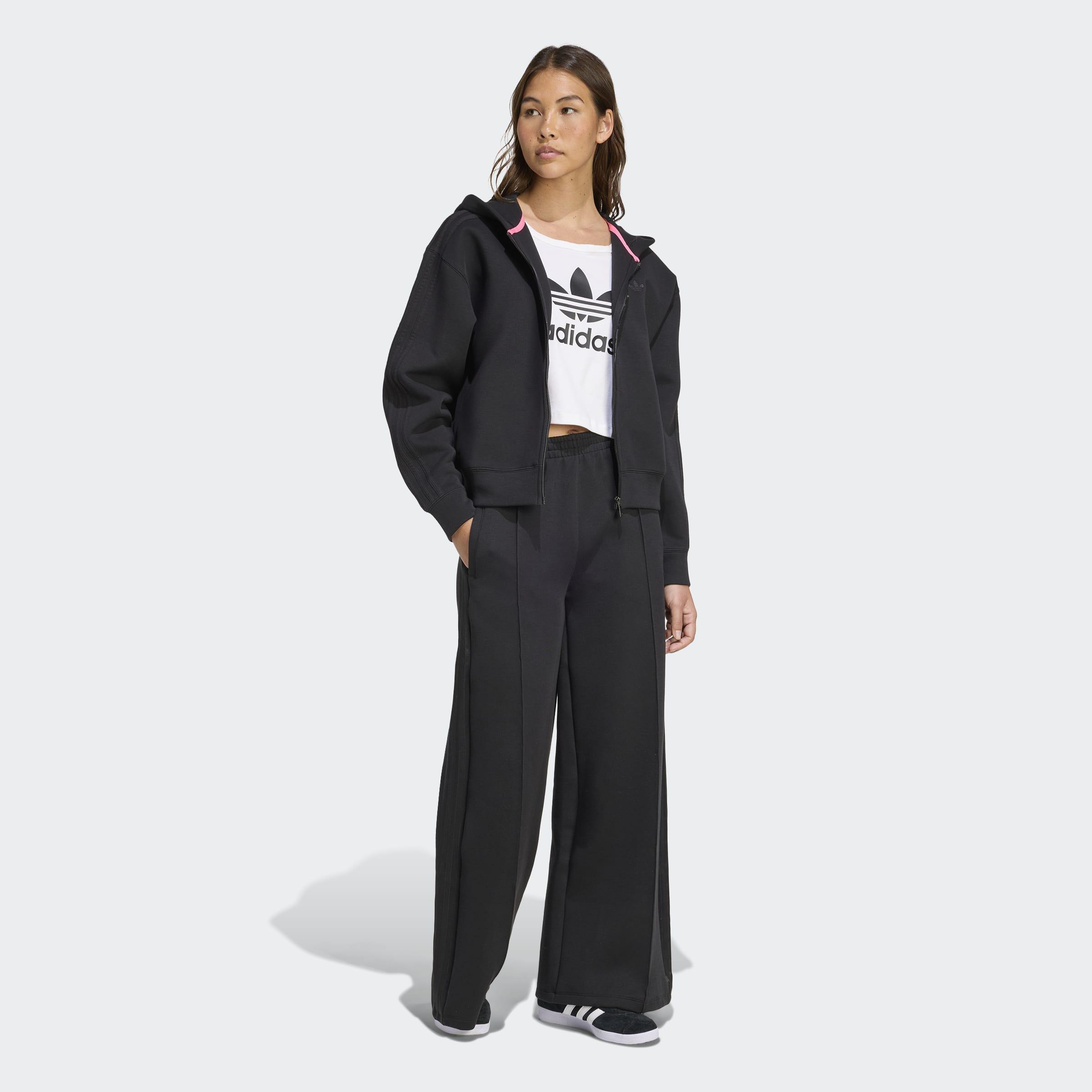 Adicolor 3-Stripes Spacer Full-Zip Hoodie, Black, A701_ONE, large image number 4