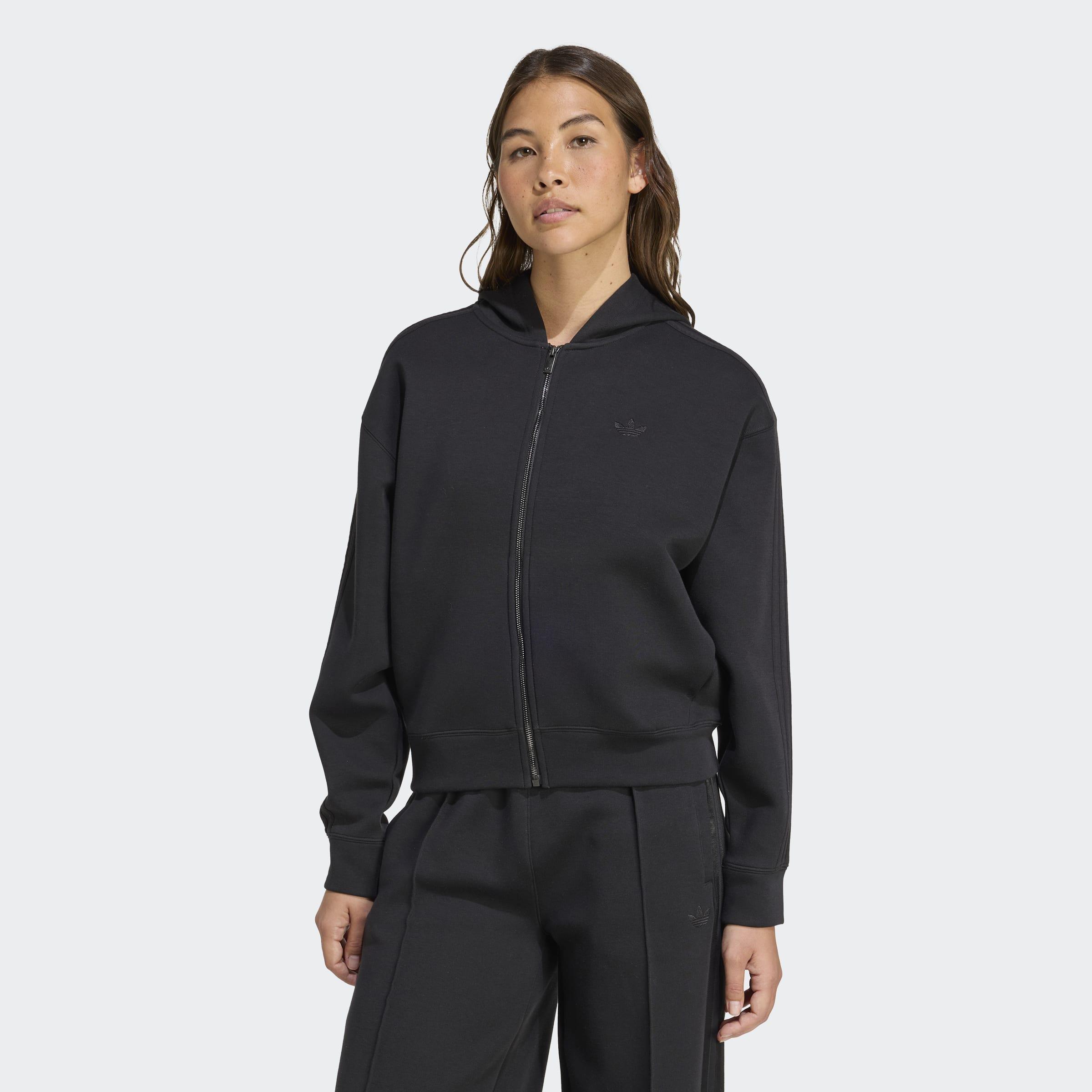 Adicolor 3-Stripes Spacer Full-Zip Hoodie, Black, A701_ONE, large image number 5