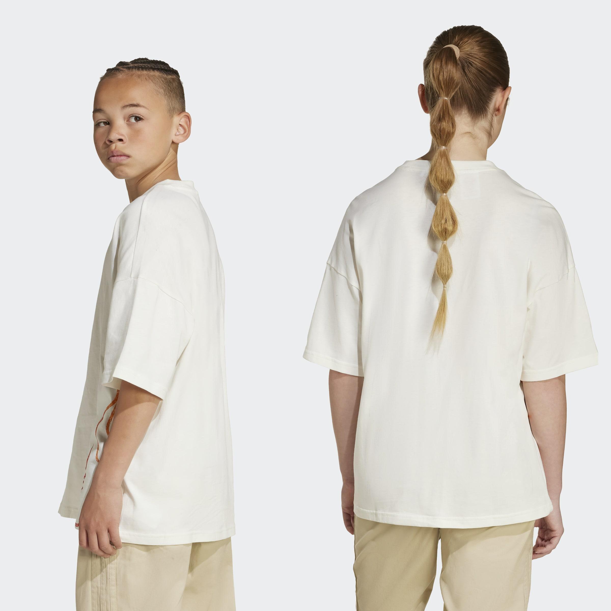 Kids Unisex Flames T-Shirt, White, A701_ONE, large image number 1