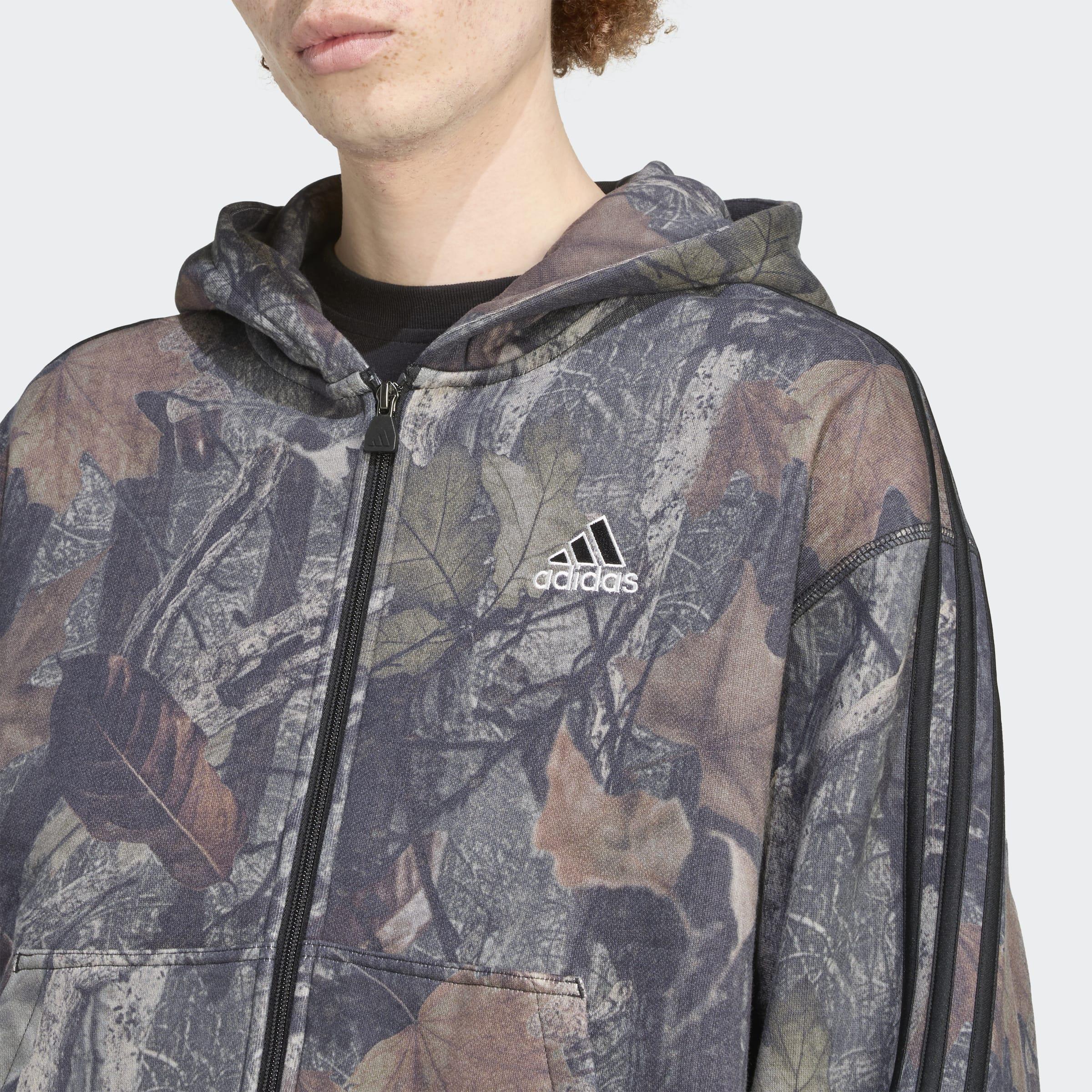 Camo Hooded Full-Zip, Black, A701_ONE, large image number 3