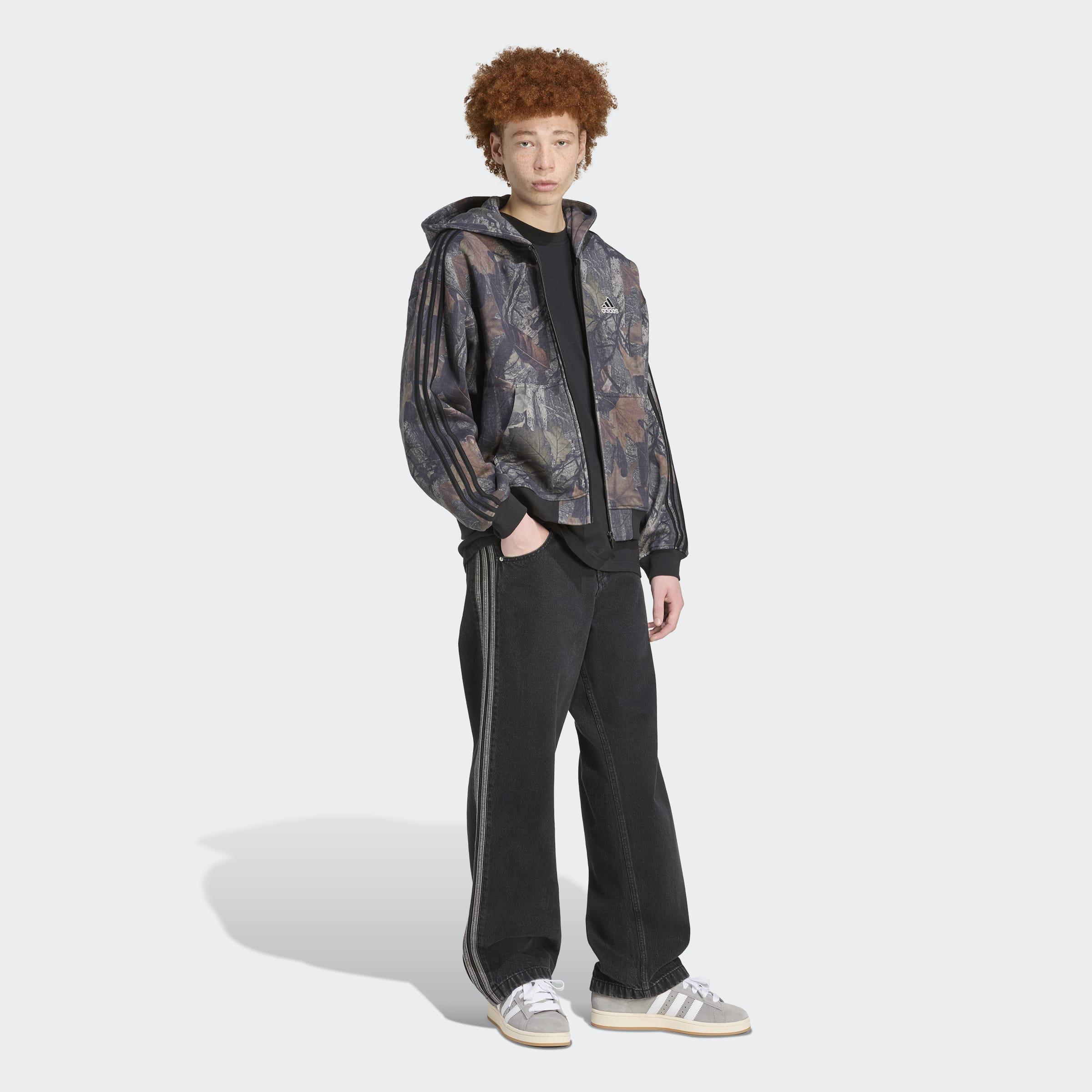 Camo Hooded Full-Zip, Black, A701_ONE, large image number 5