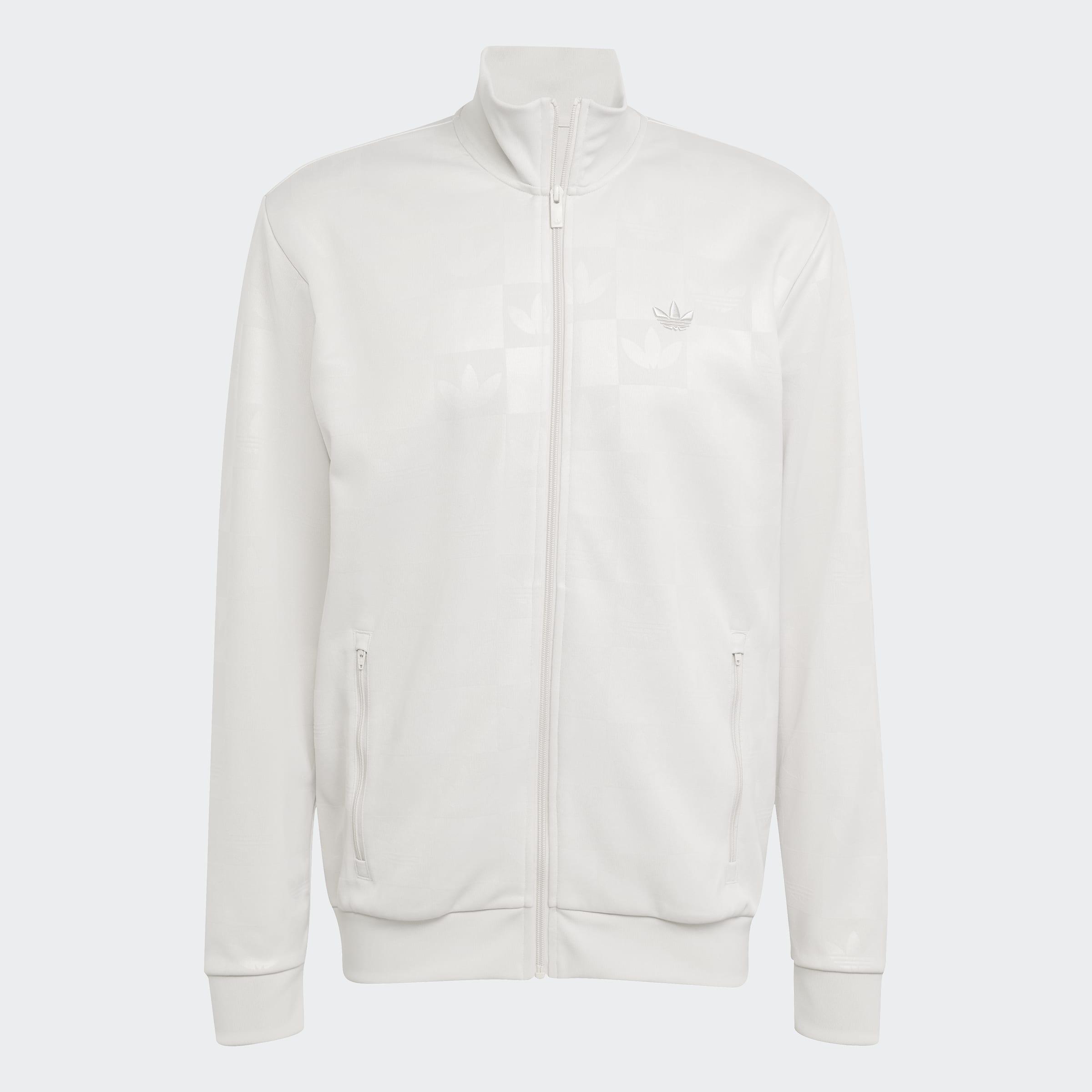 Monogram All Over Print Regular Track Top, Beige, A701_ONE, medium