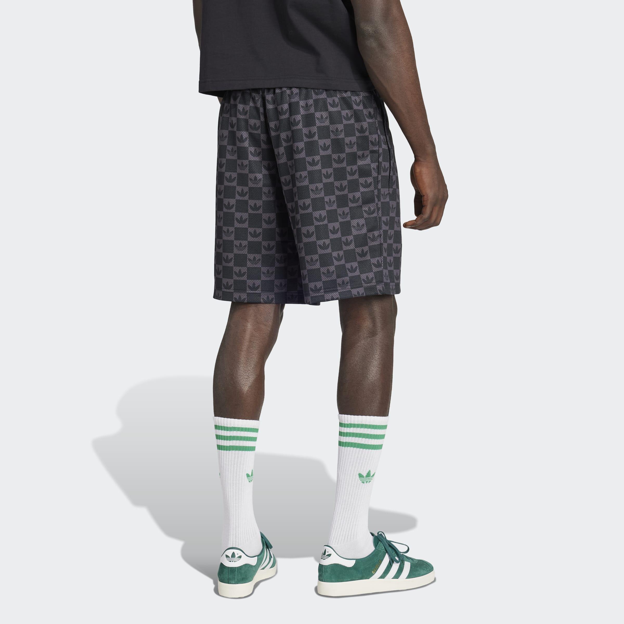 Monogram Regular Mesh Shorts, Black, A701_ONE, large image number 1