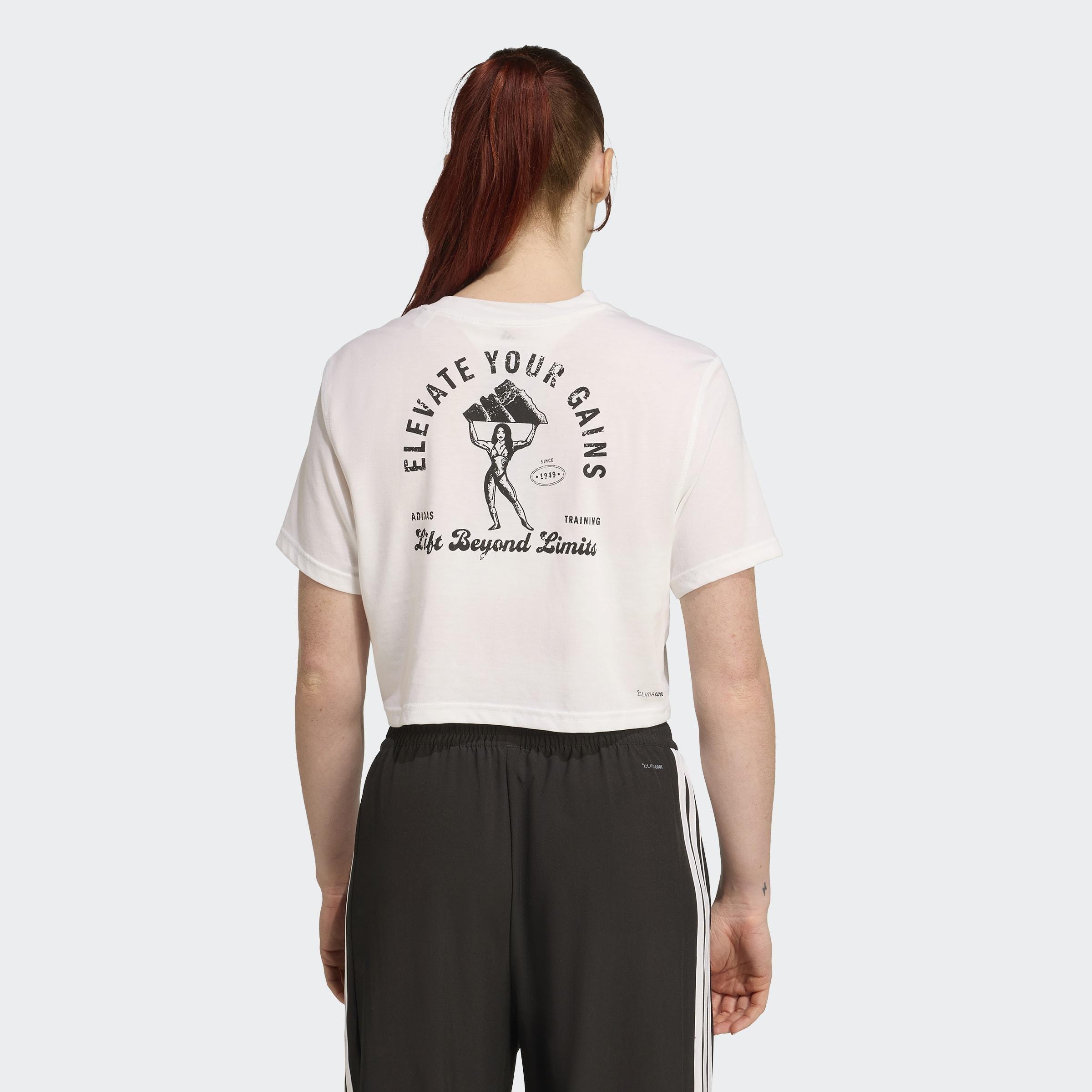 CLIMACOOL Vintage Training Graphic T-Shirt, White, A701_ONE, large image number 1