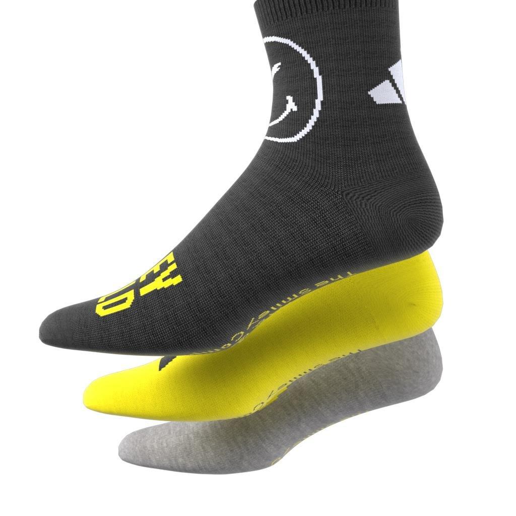 Kids Unisex adidas Smiley 3 Pairs Per Pack Socks, Grey, , large image number 8