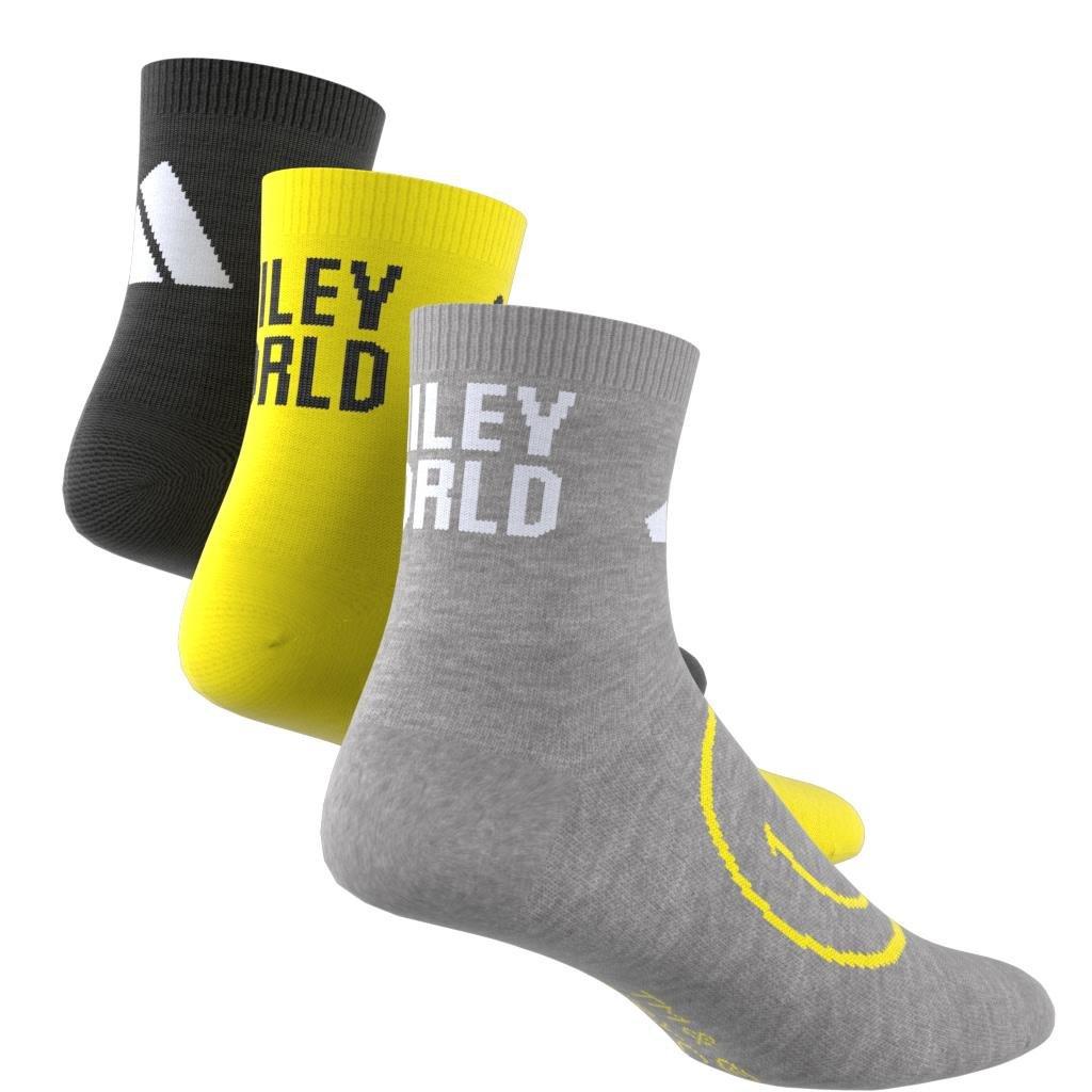 Kids Unisex adidas Smiley 3 Pairs Per Pack Socks, Grey, , large image number 11