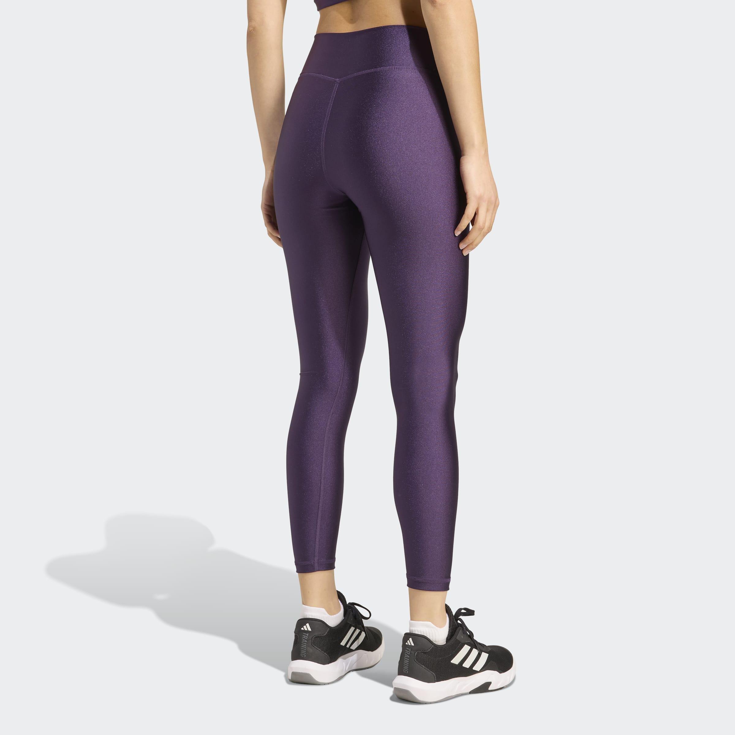 Optime Essentials Shine 7/8 Leggings, Purple, A701_ONE, large image number 1