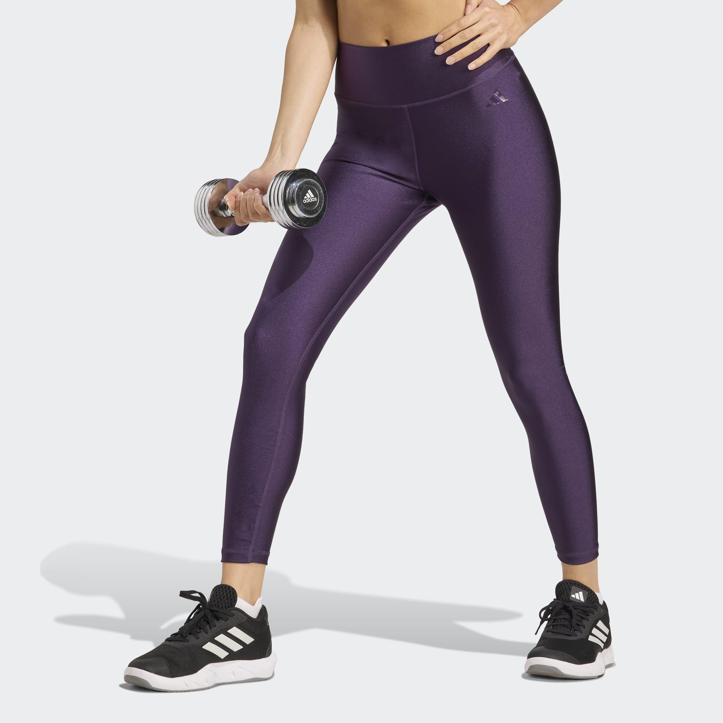 Optime Essentials Shine 7/8 Leggings, Purple, A701_ONE, large image number 5