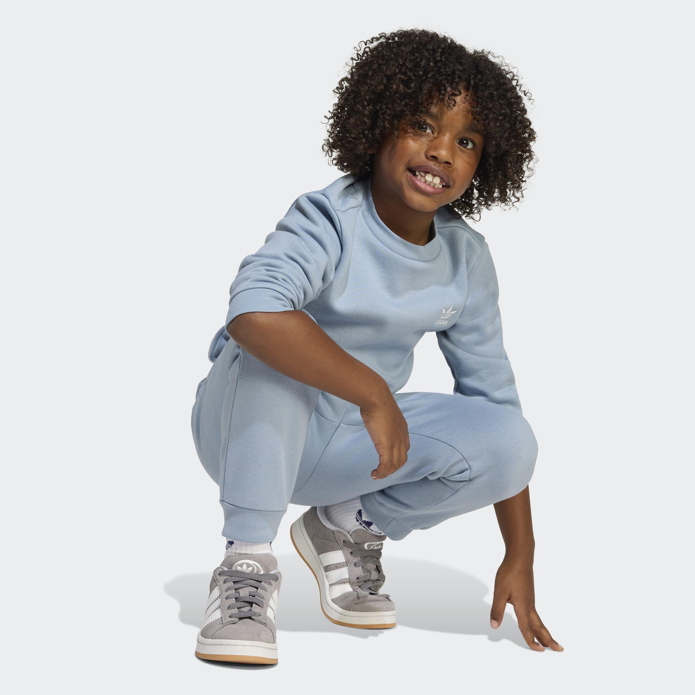 Kids Unisex Crew Set, Blue, A701_ONE, large image number 3