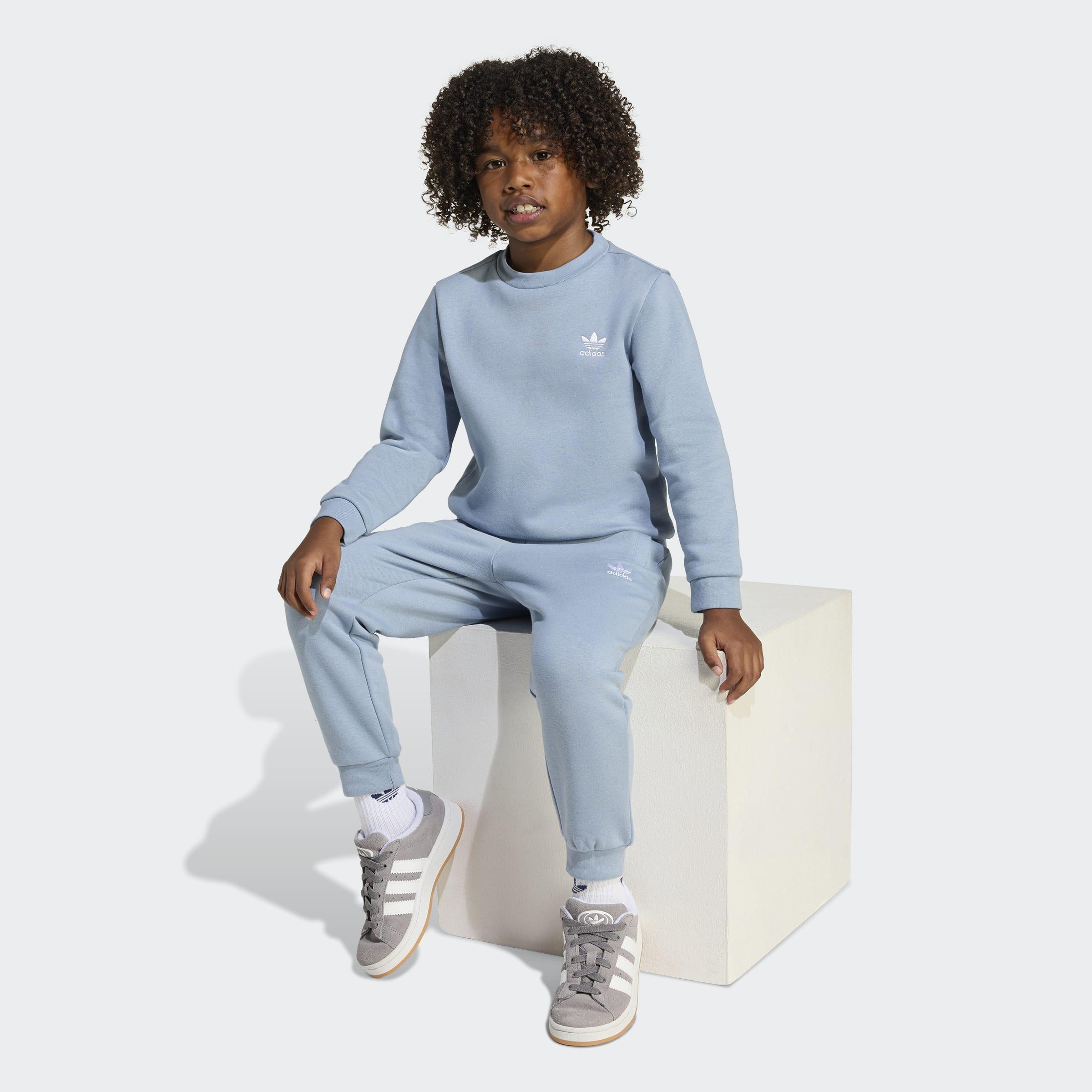 Kids Unisex Crew Set, Blue, A701_ONE, large image number 4