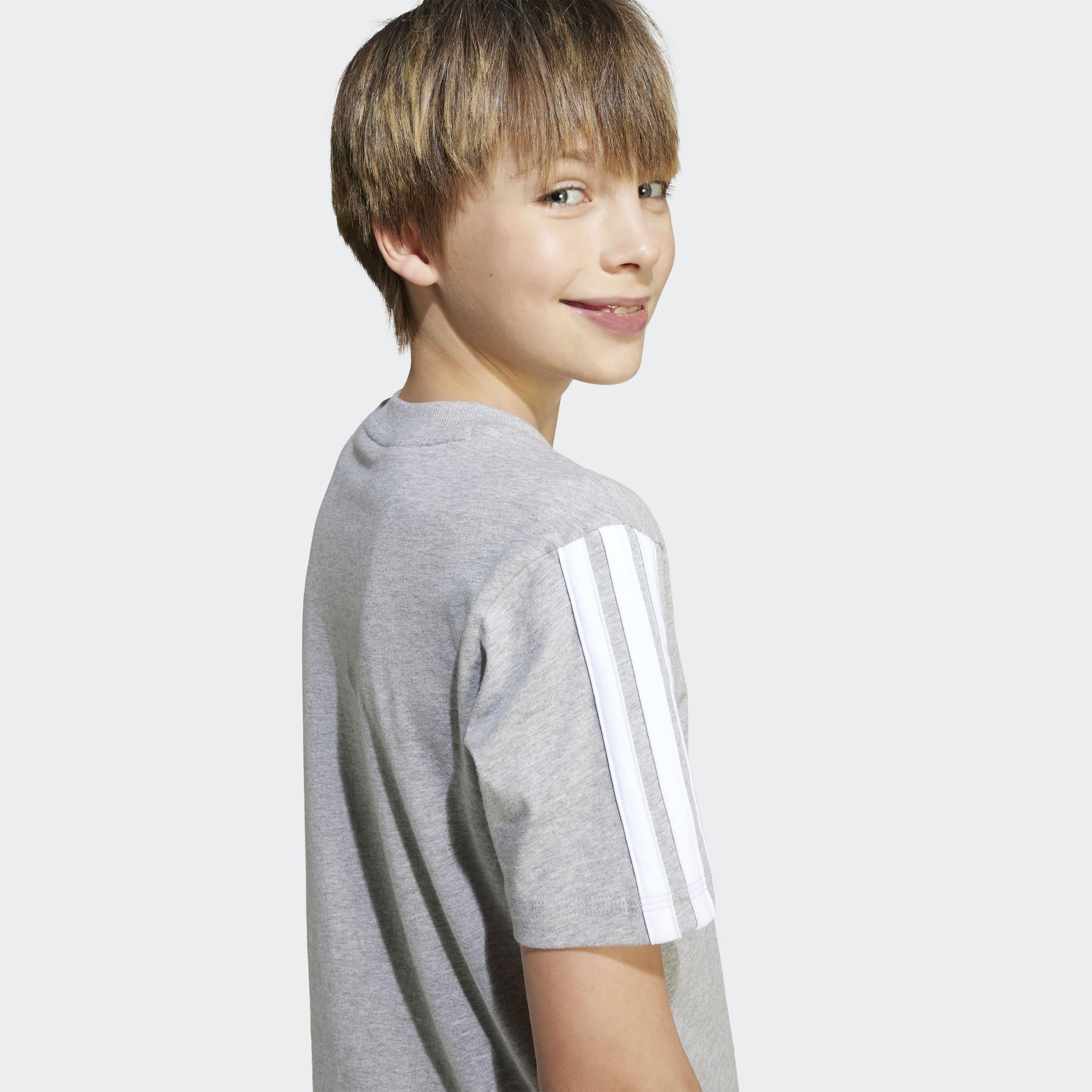 Kids Unisex Essentials Tee, Grey, A701_ONE, large image number 4