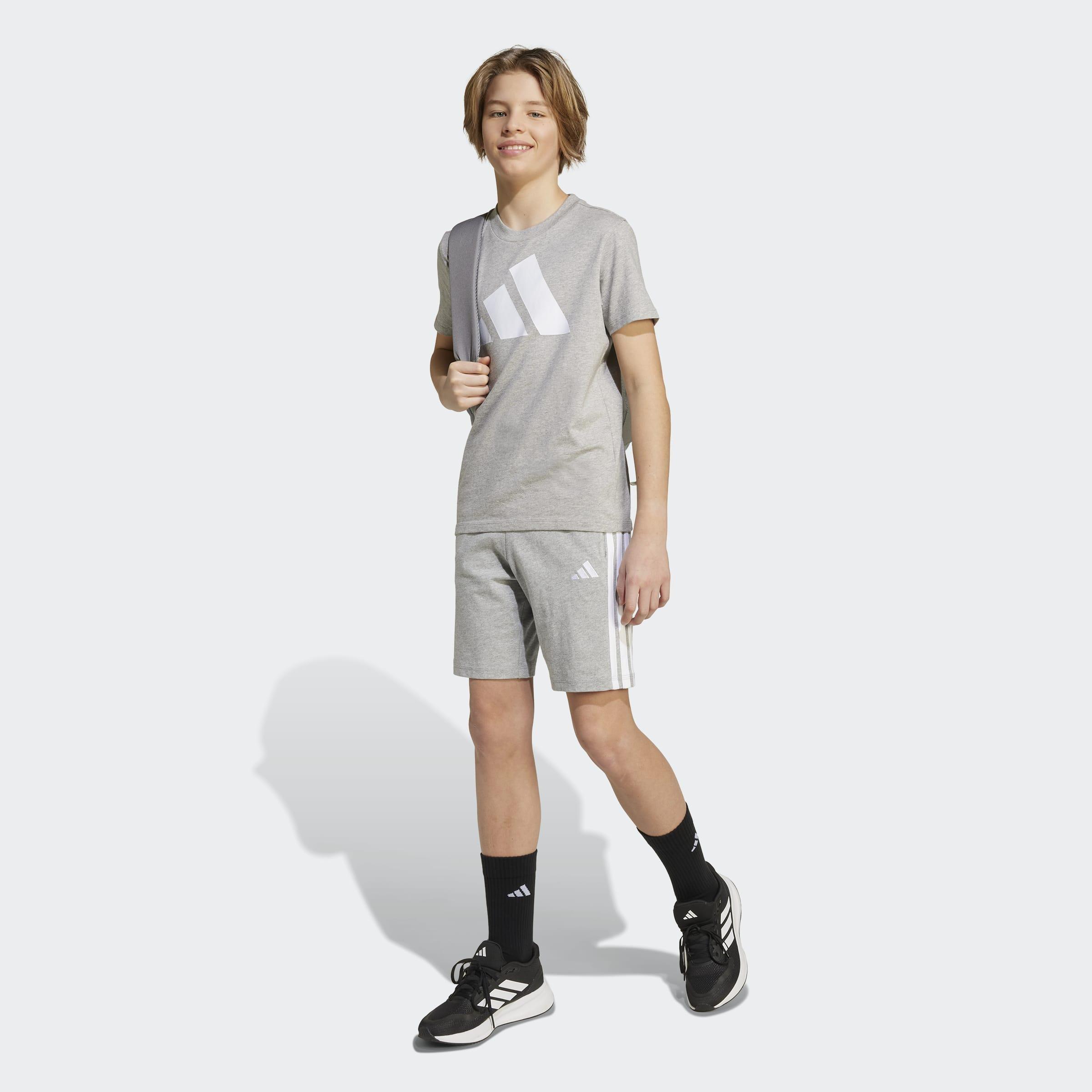Kids Unisex Essentials Shorts, Grey, A701_ONE, large image number 4