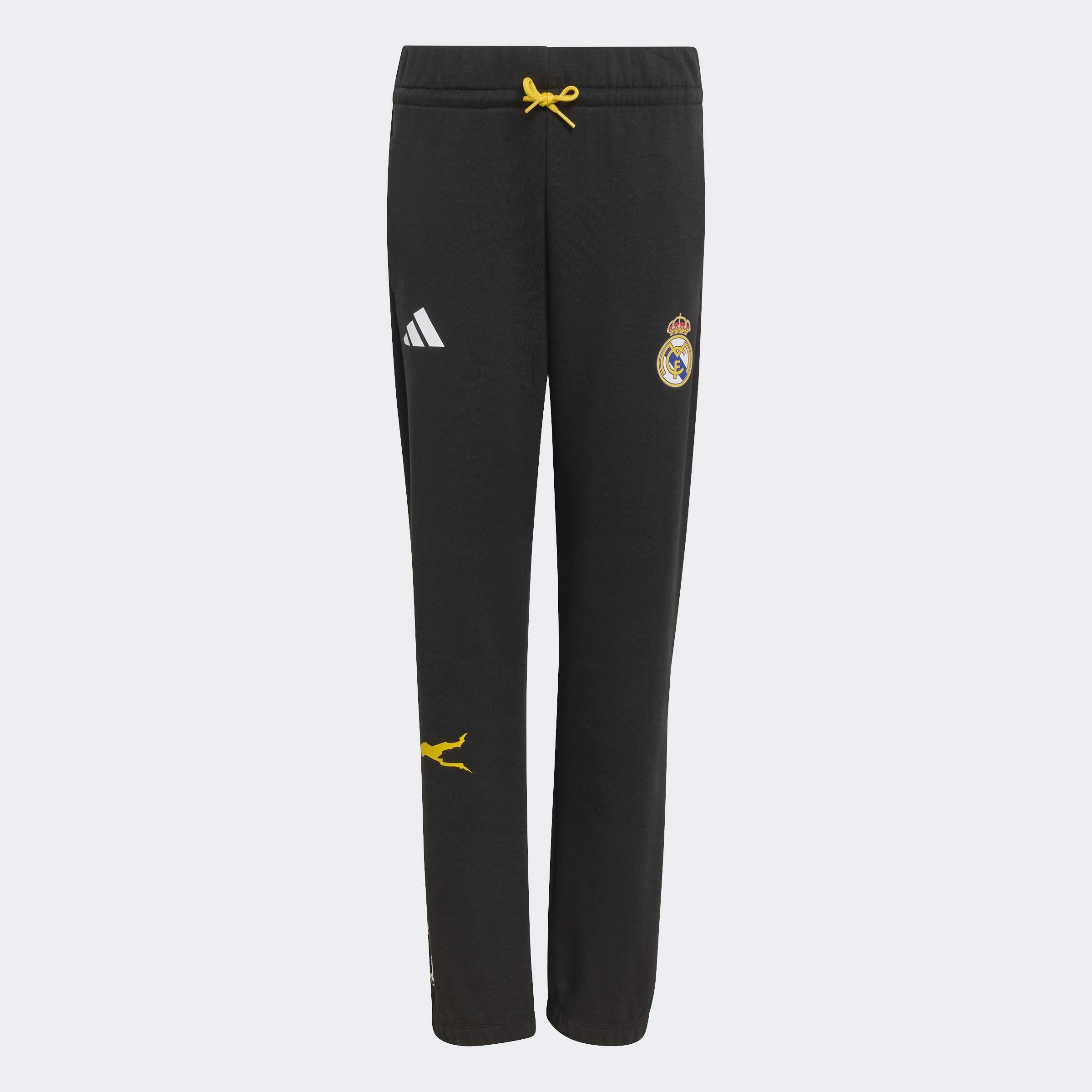 Kids Unisex Adidas Real Madrid Avengers Tracksuit Bottoms, Black